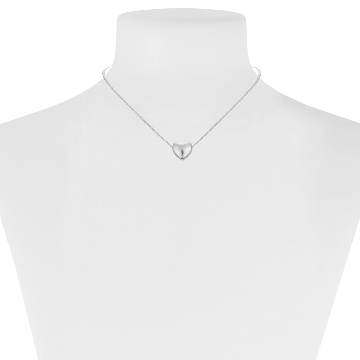 Silver little heart pendant necklace