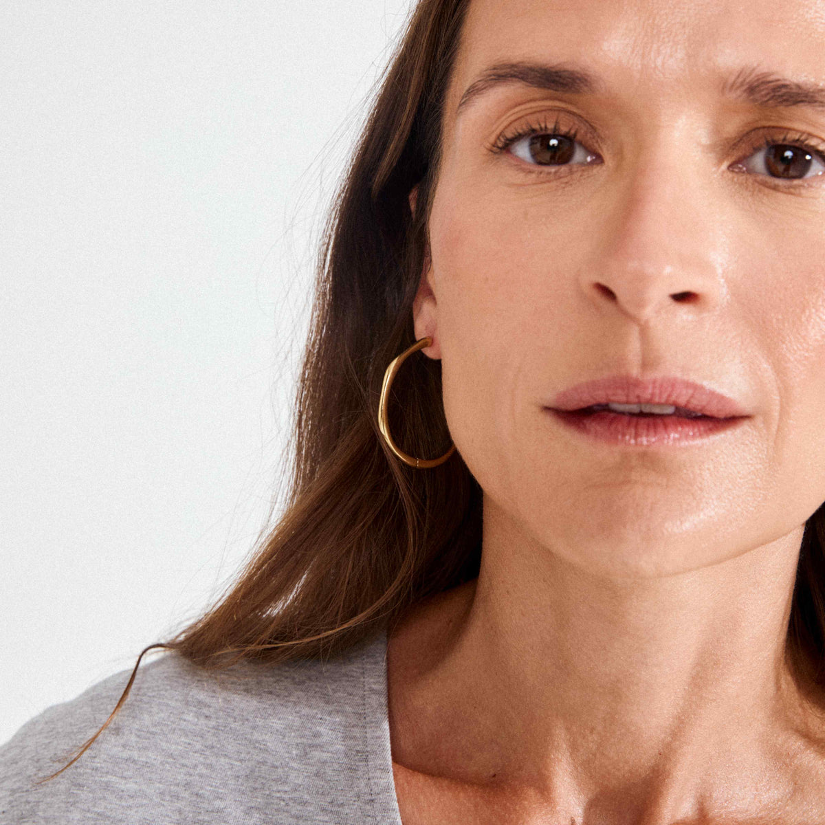 HAZE recycled thin hoop earrings
