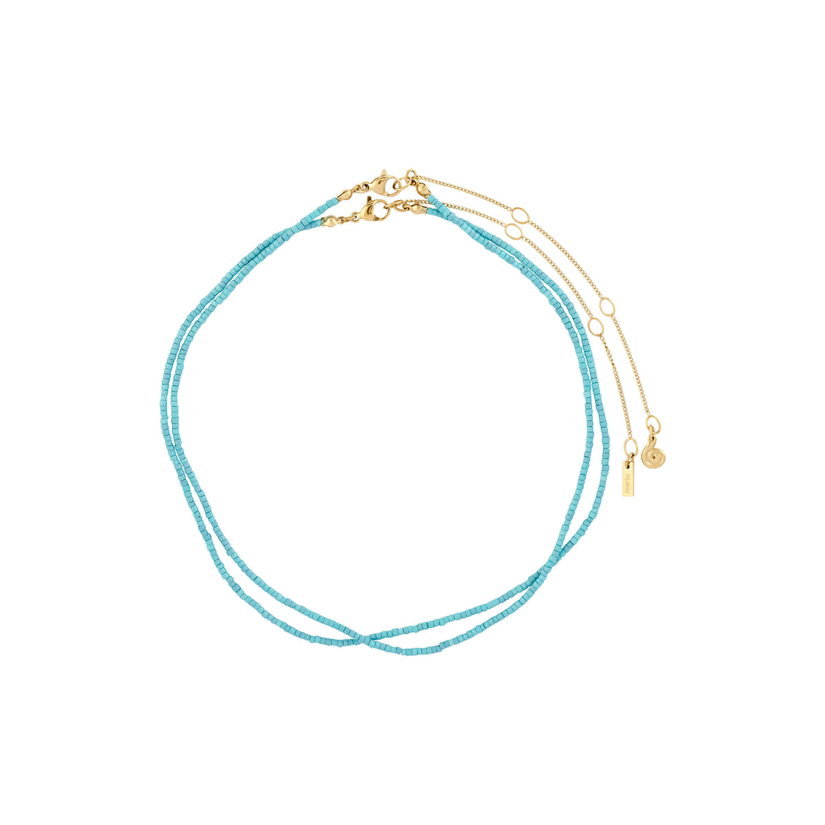 HAZE blue beads necklaces 2-in-1