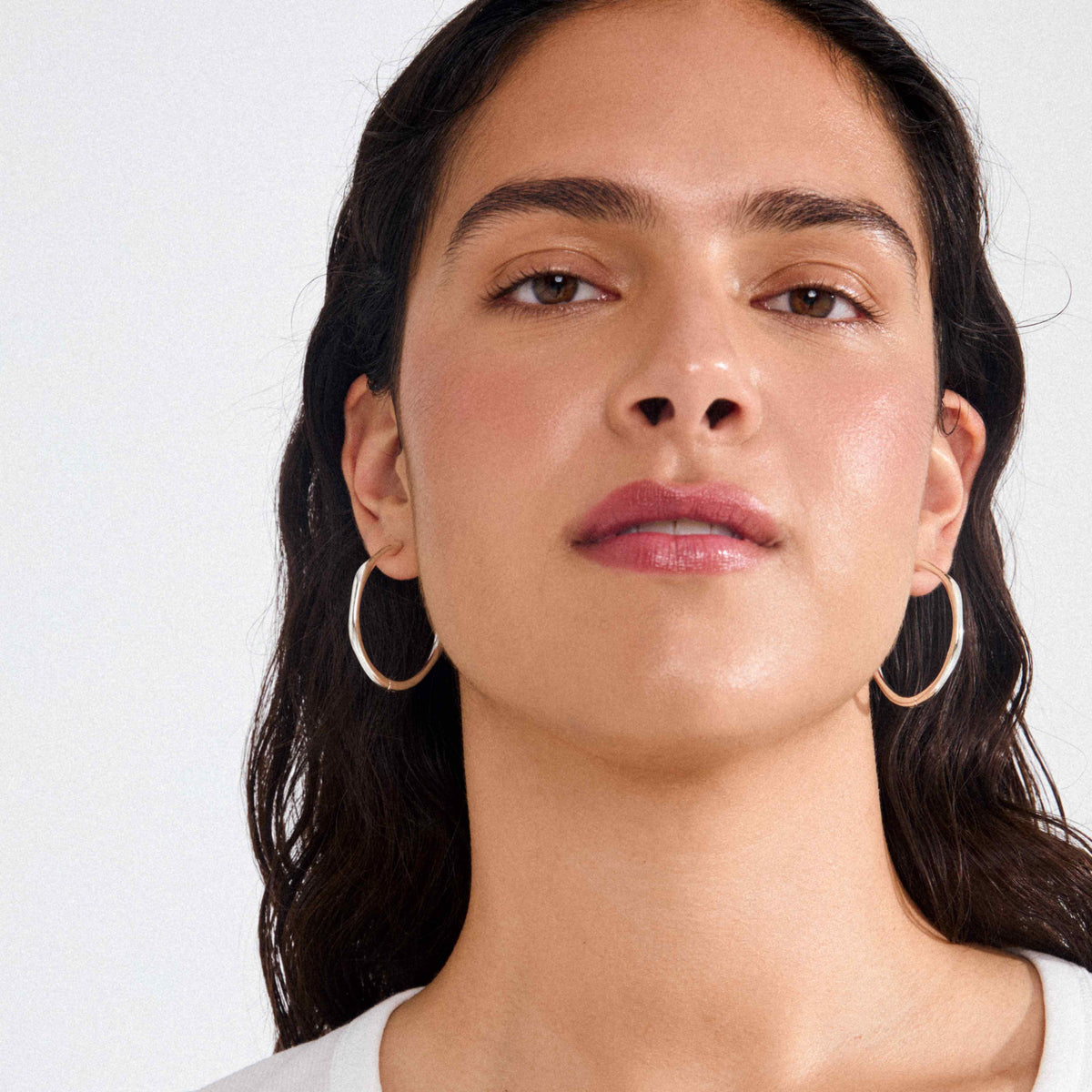 HAZE recycled thin hoop earrings