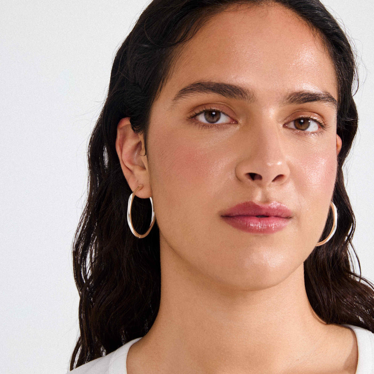 HAZE recycled thin hoop earrings