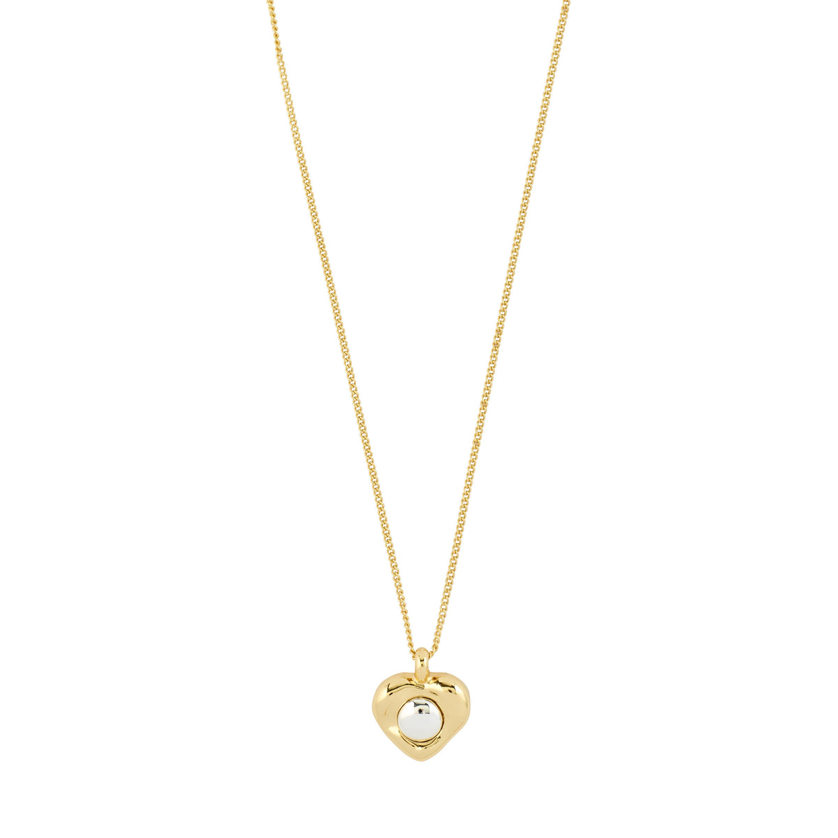 NOVA recycled mixed metal heart necklace