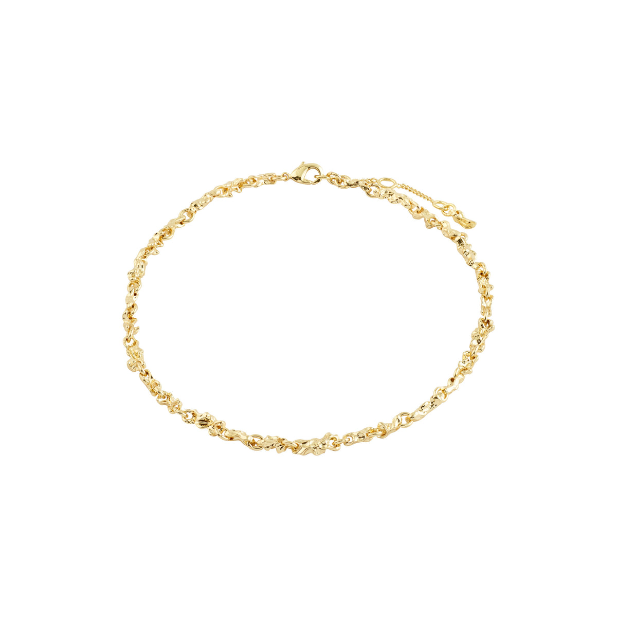 NOVA recycled textured ankle chain - 25 cm