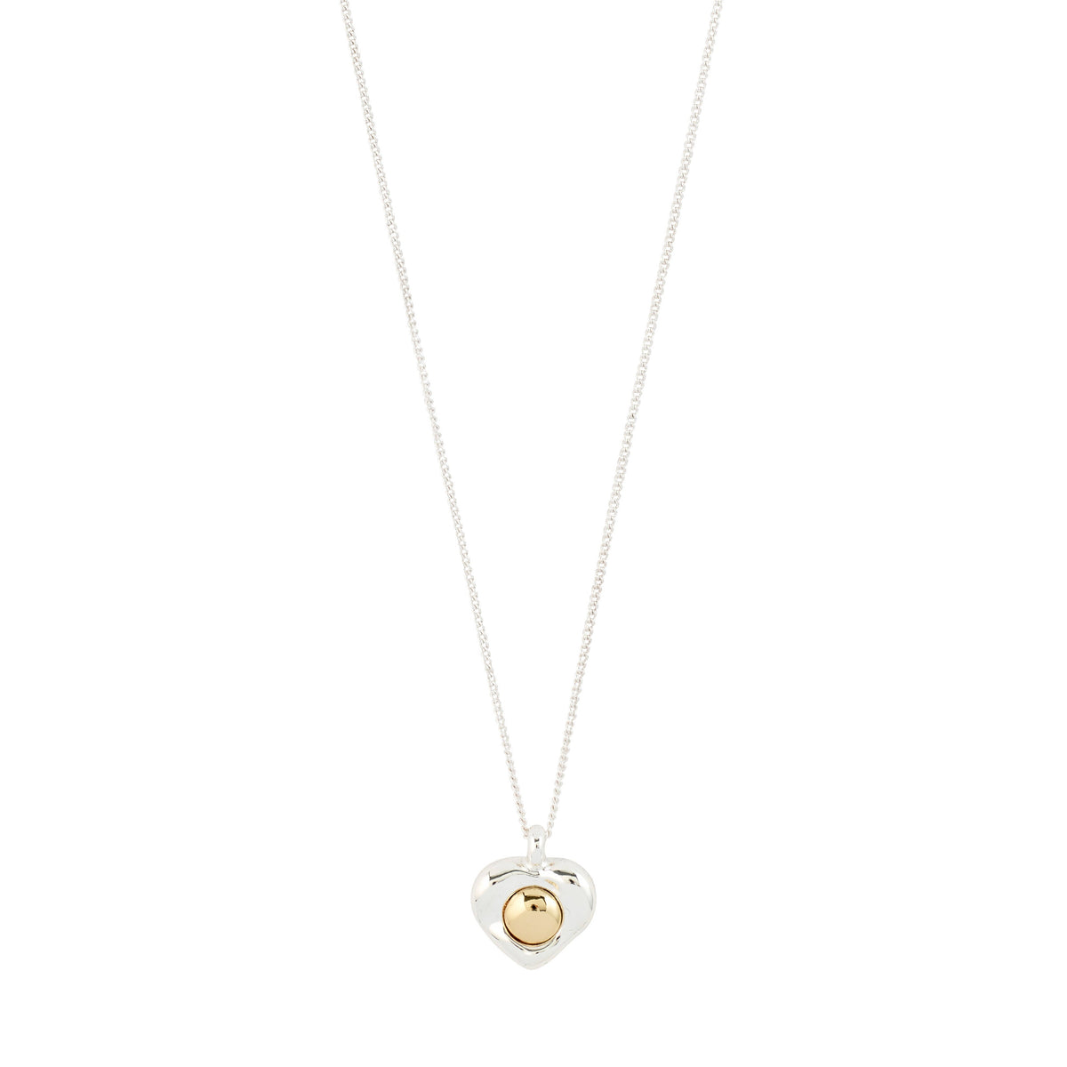 NOVA recycled mixed metal heart necklace