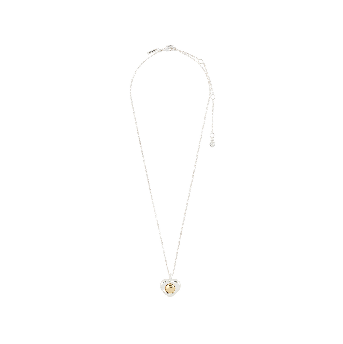 NOVA recycled mixed metal heart necklace