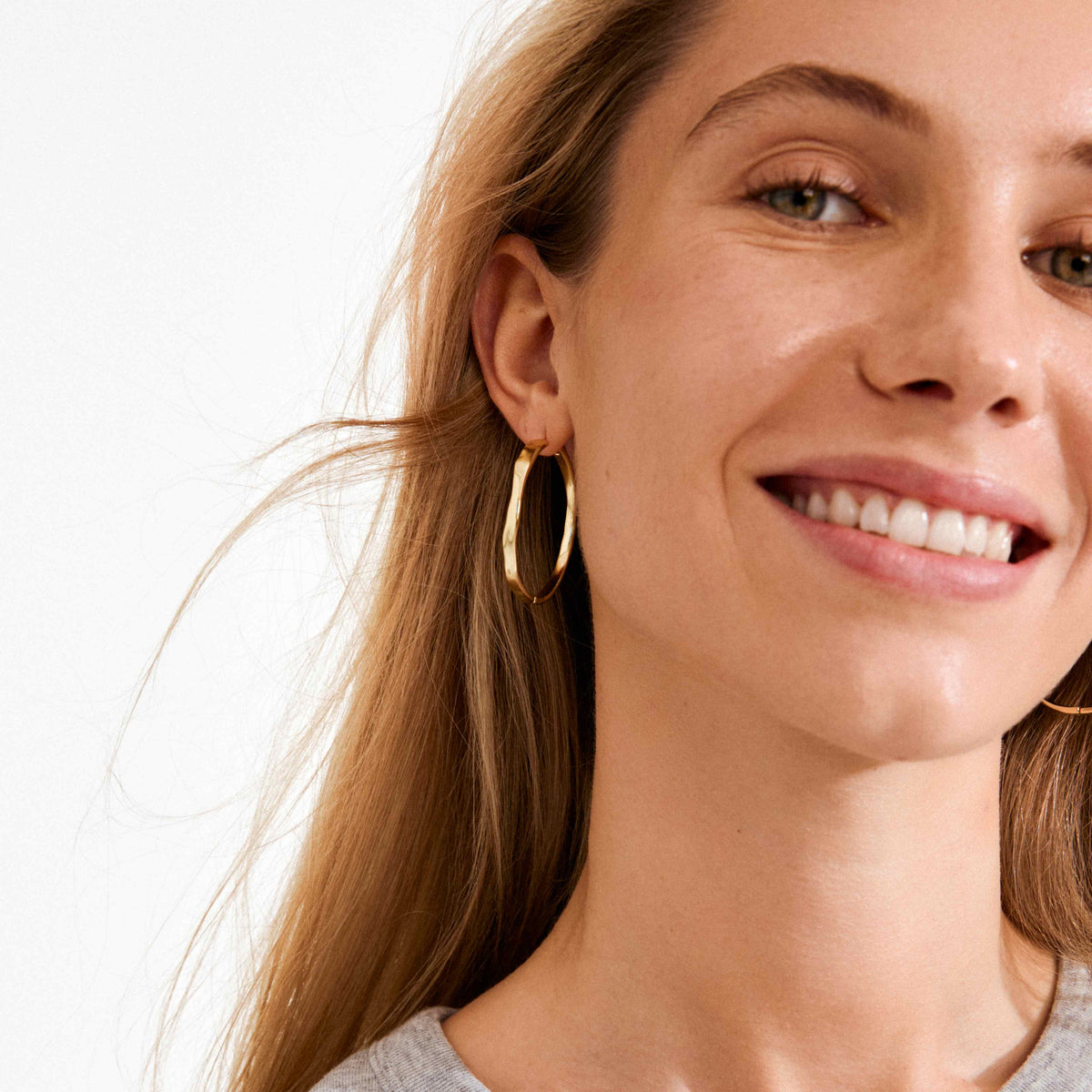 EMBER recycled slim hoop earrings