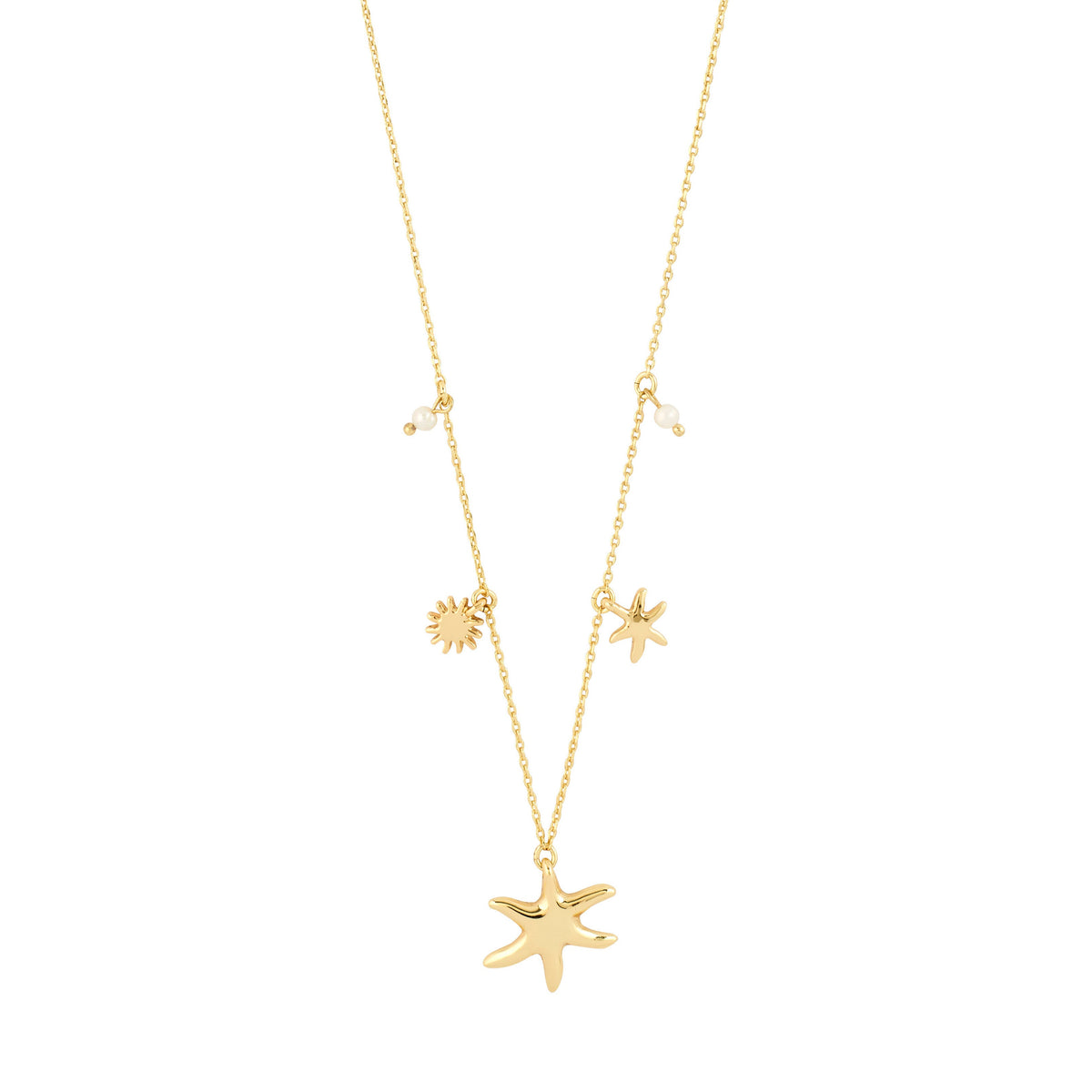 PRISM recycled pearls & charms necklace