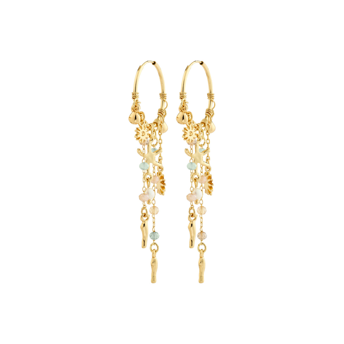PRISM recycled charms hoop earrings