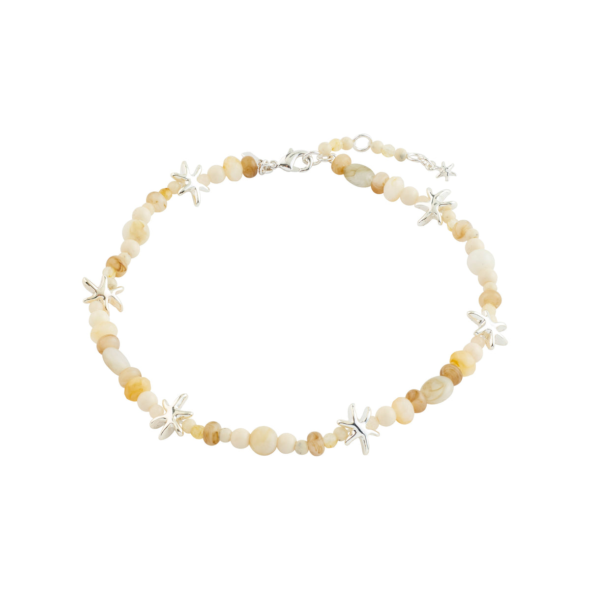 PRISM recycled beaded ankle chain - 25 cm