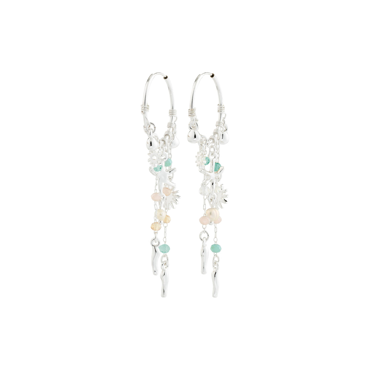 PRISM recycled charms hoop earrings