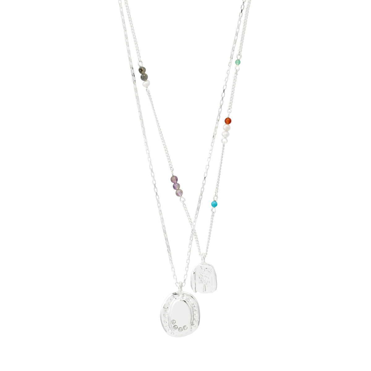 HERE recycled pendant necklace 2-in-1
