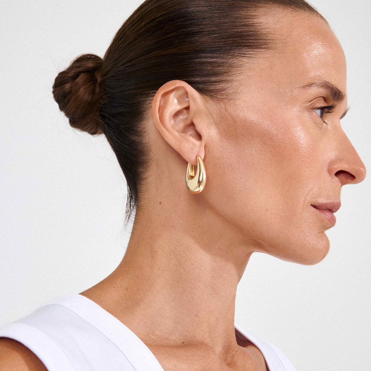 AUTUMN Recycled Chunky Retro Hoop Earrings