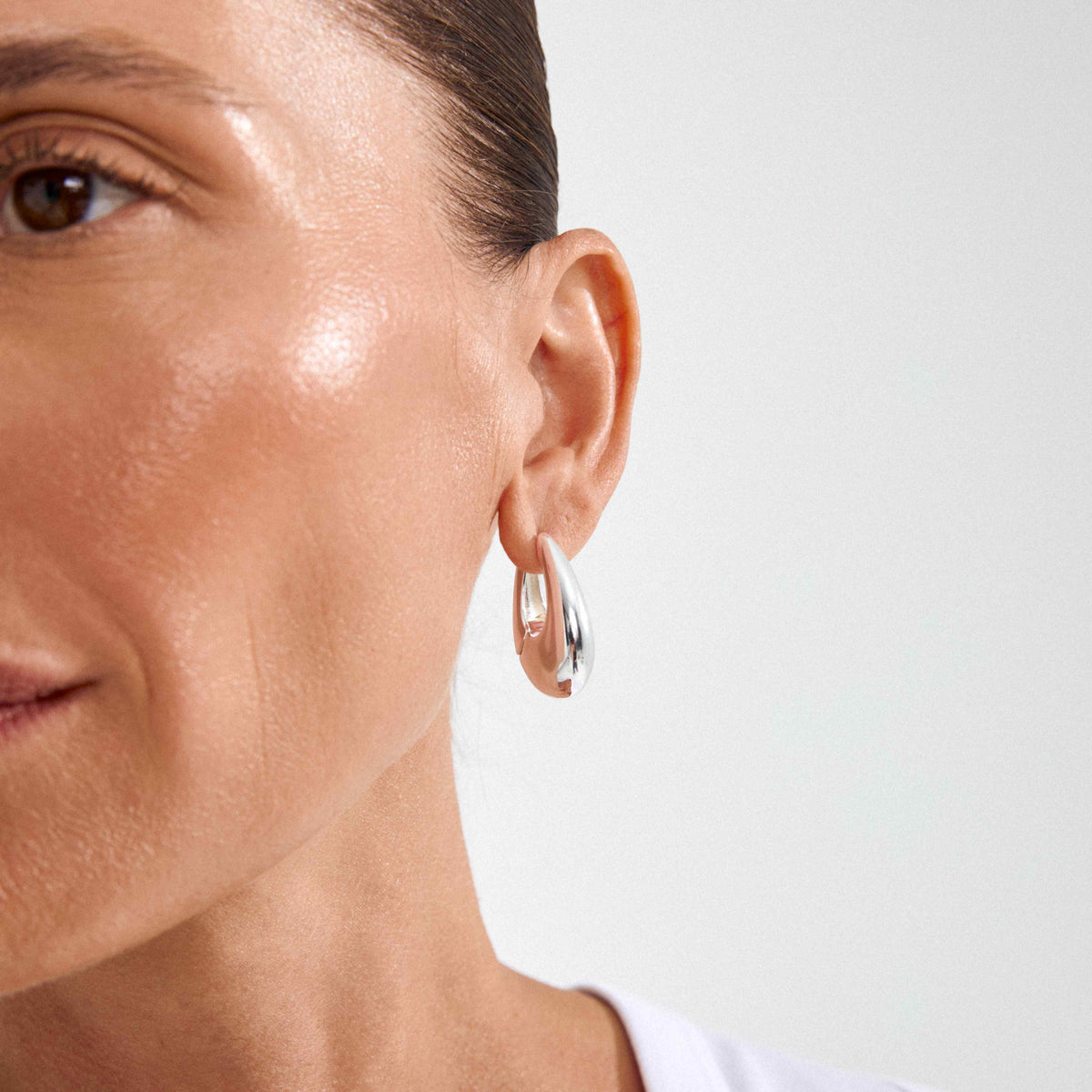 AUTUMN Recycled Chunky Retro Hoop Earrings