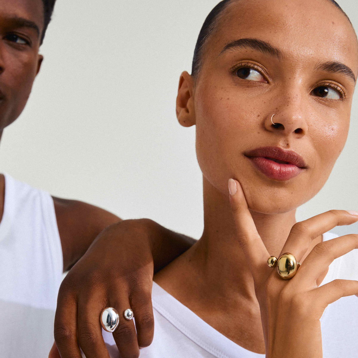ALVIN recycled bubble dome ring