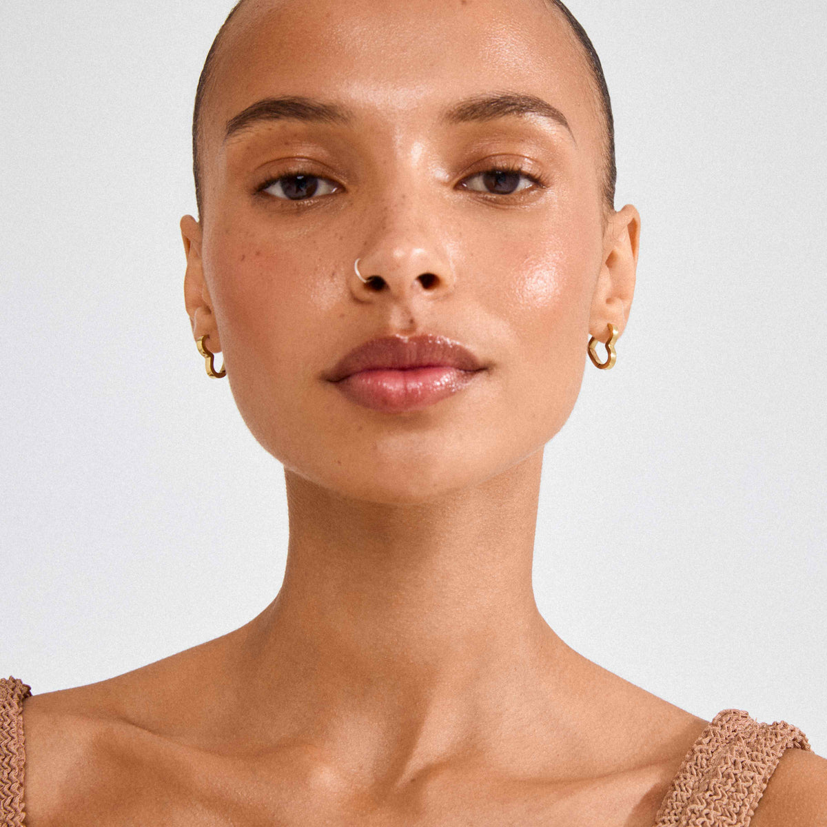 IVARIN recycled heart hoop earrings