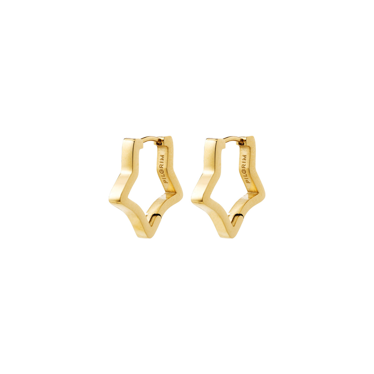 SOLARI recycled star hoop earrings