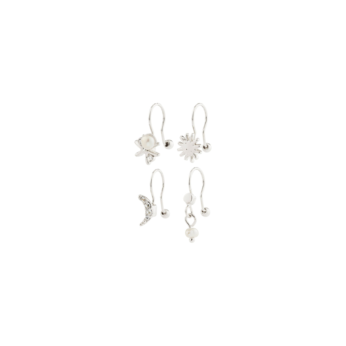EVON recycled charms ear cuff 4-in-1 set