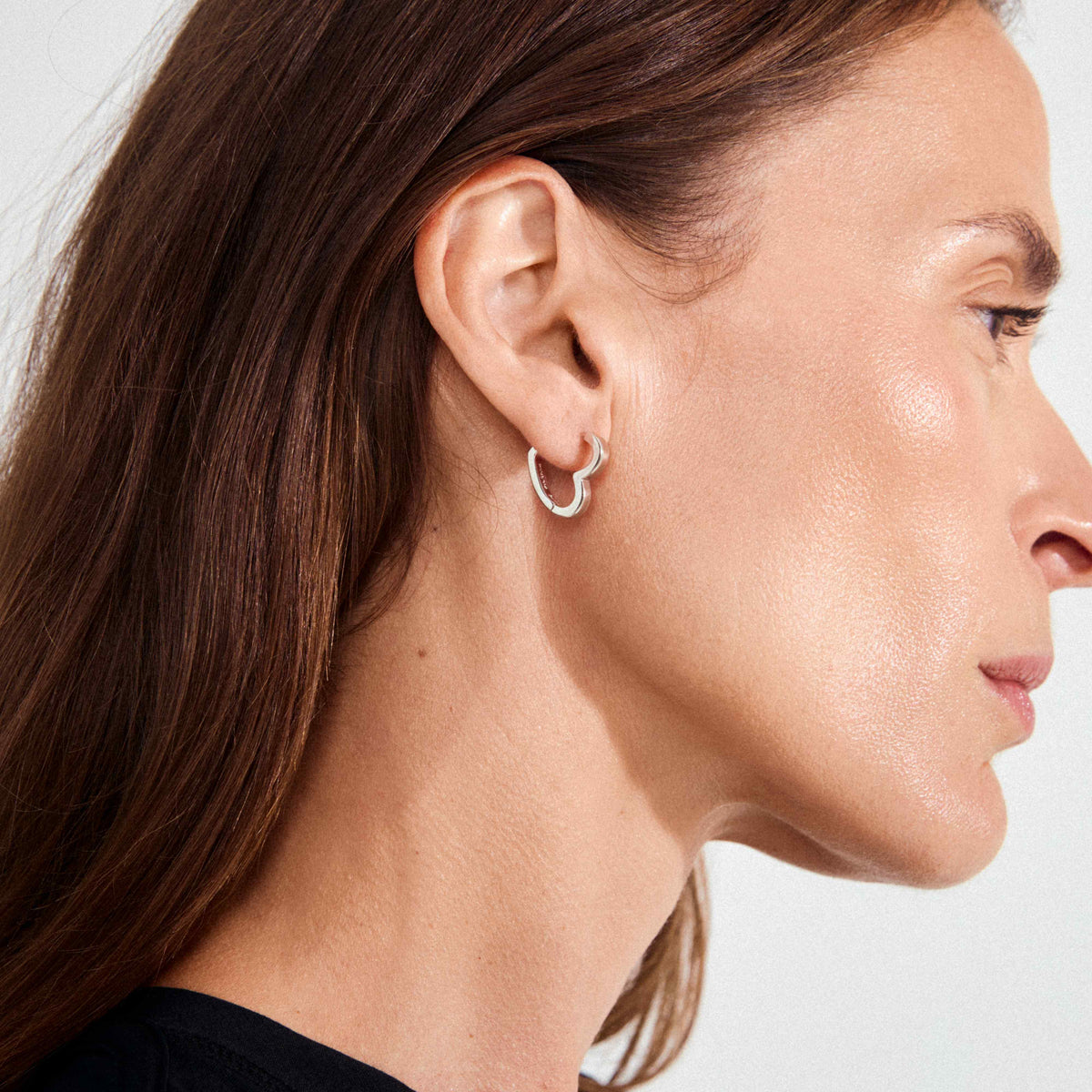 IVARIN recycled heart hoop earrings
