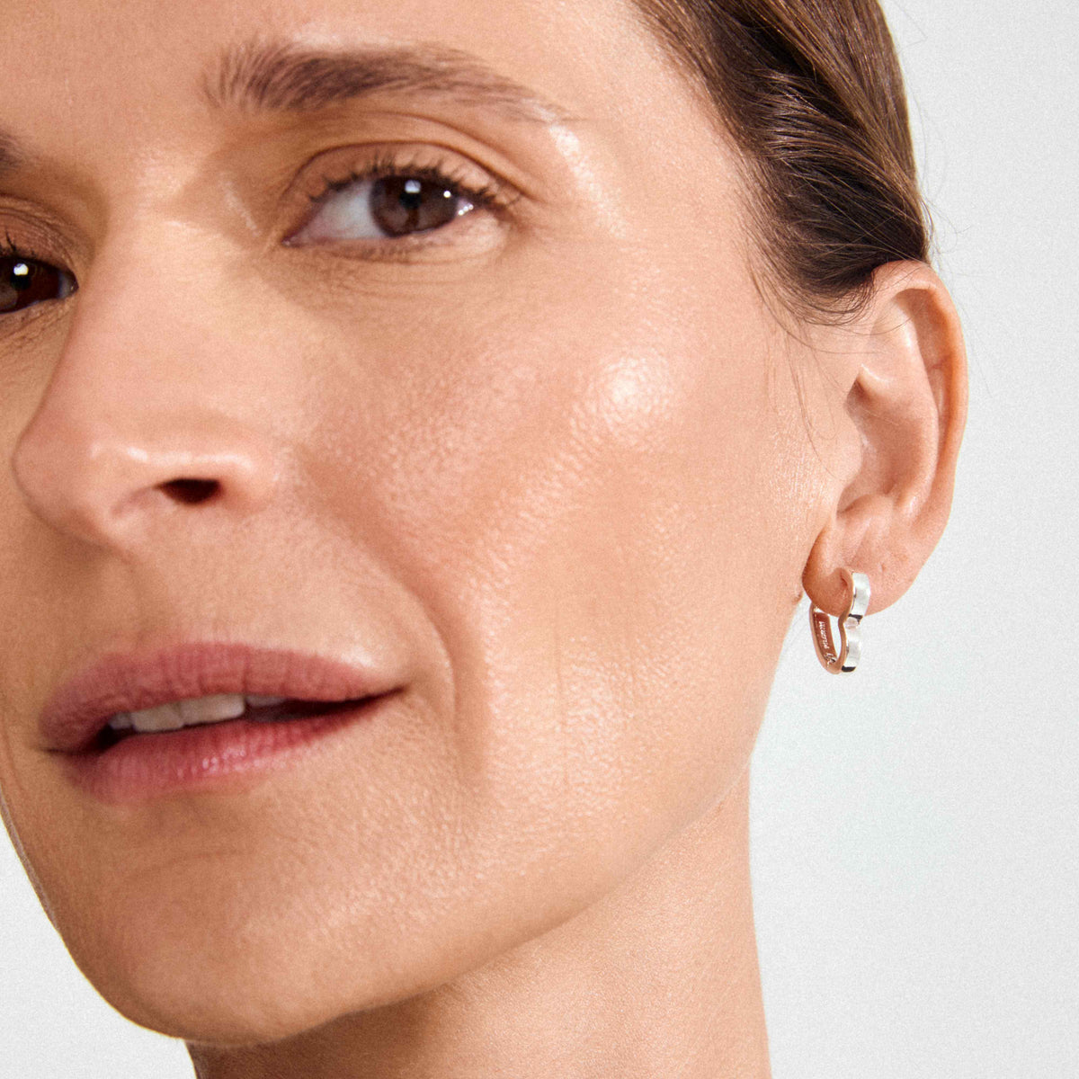 IVARIN recycled heart hoop earrings