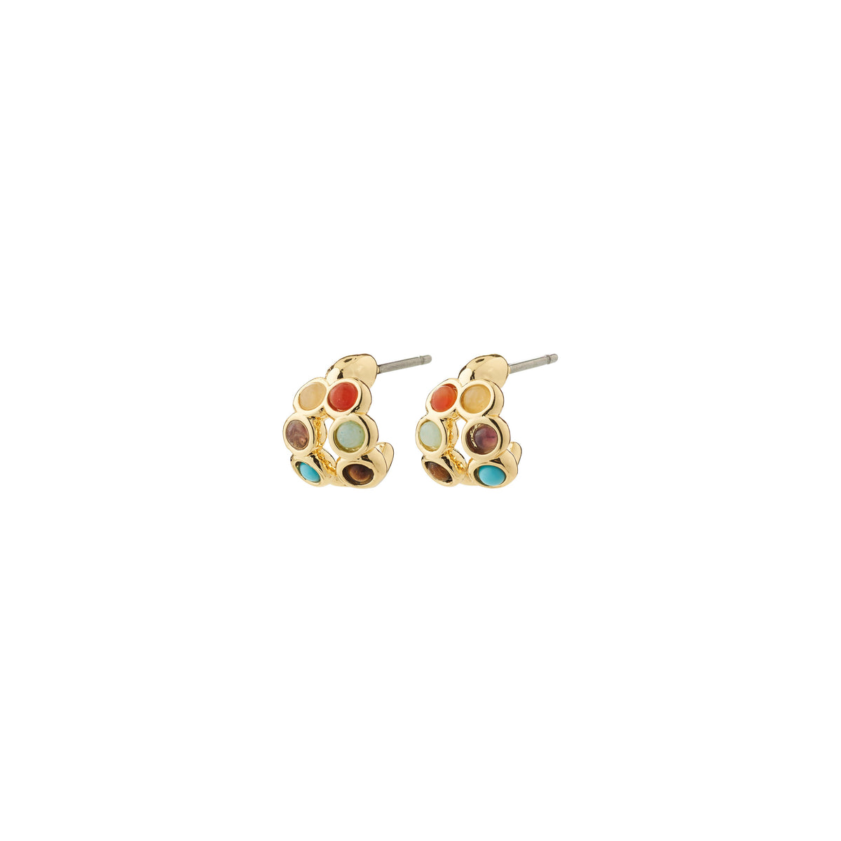 LONNIE recycled semi-precious stones hoop earrings