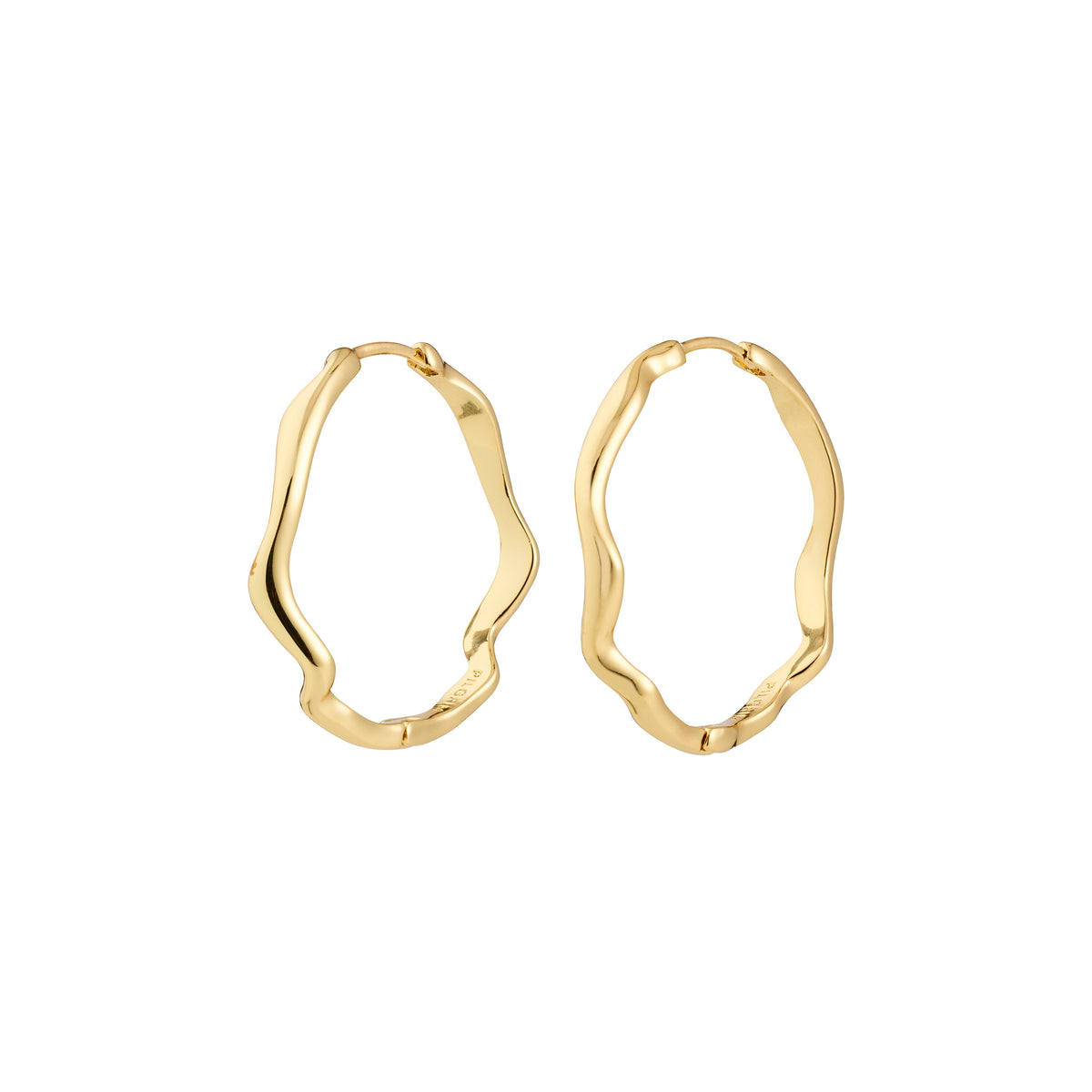 LARKIN recycled wavy hoop earrings