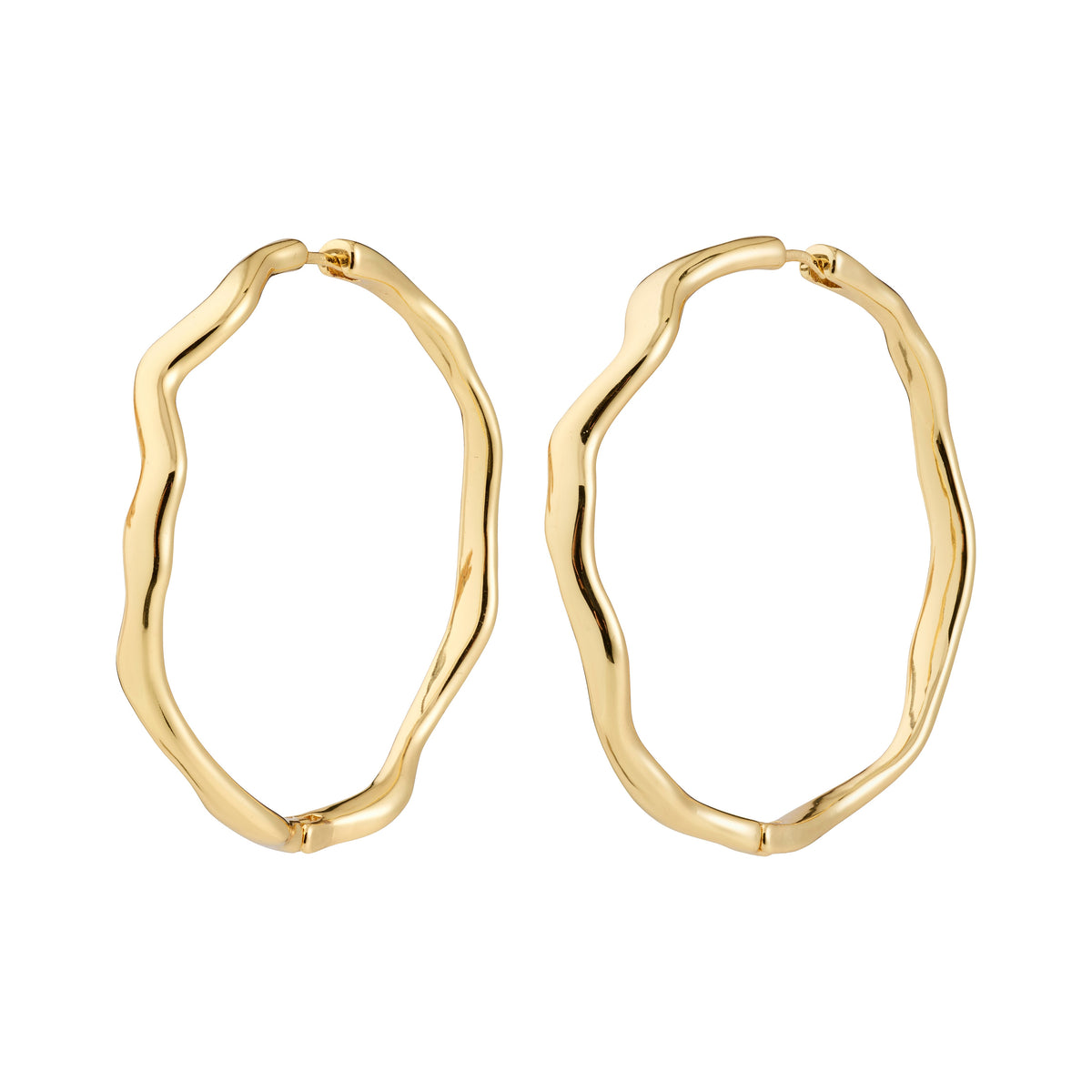 LARKIN recycled large wavy hoop earrings