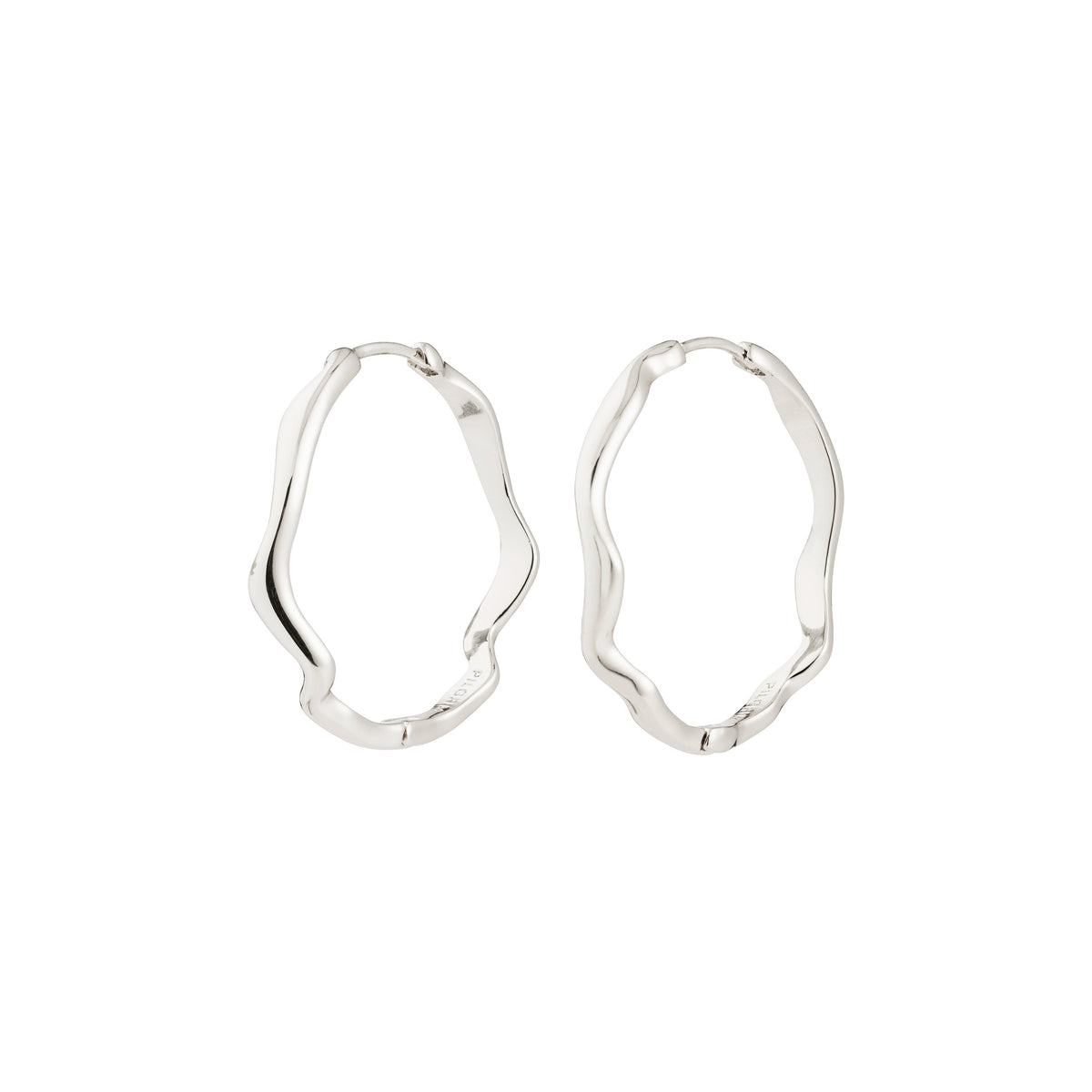 LARKIN recycled wavy hoop earrings