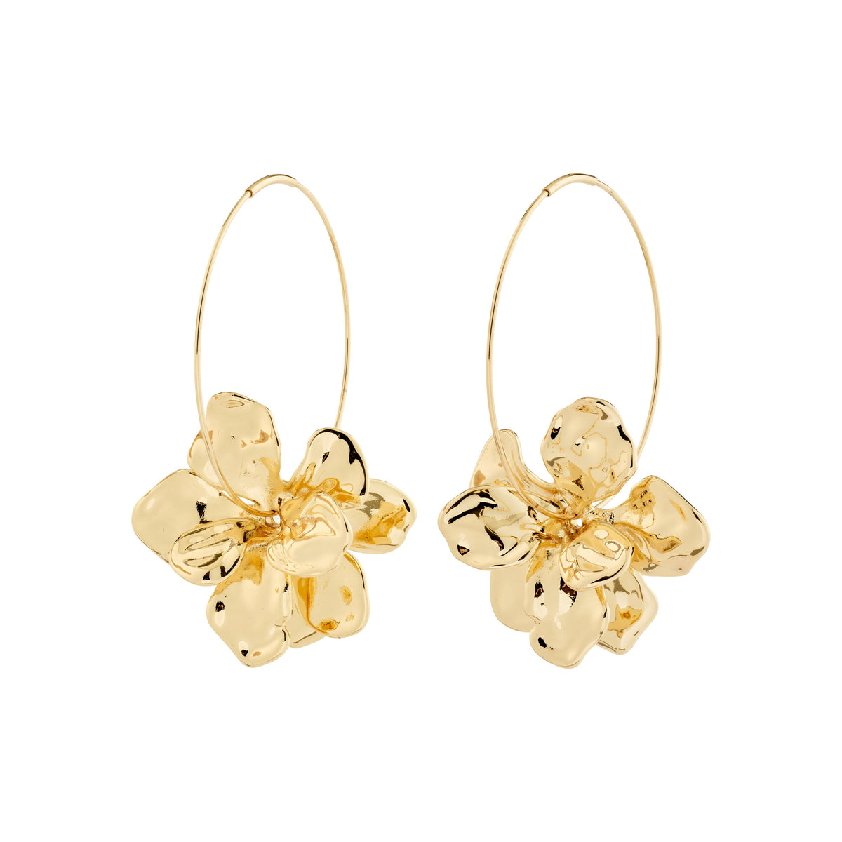 LUNITH recycled flower pendant earrings