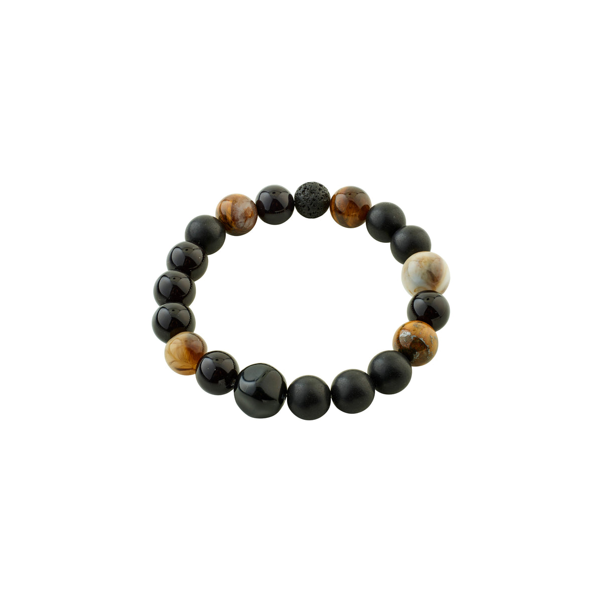 MAREO semi-precious stones bracelet black