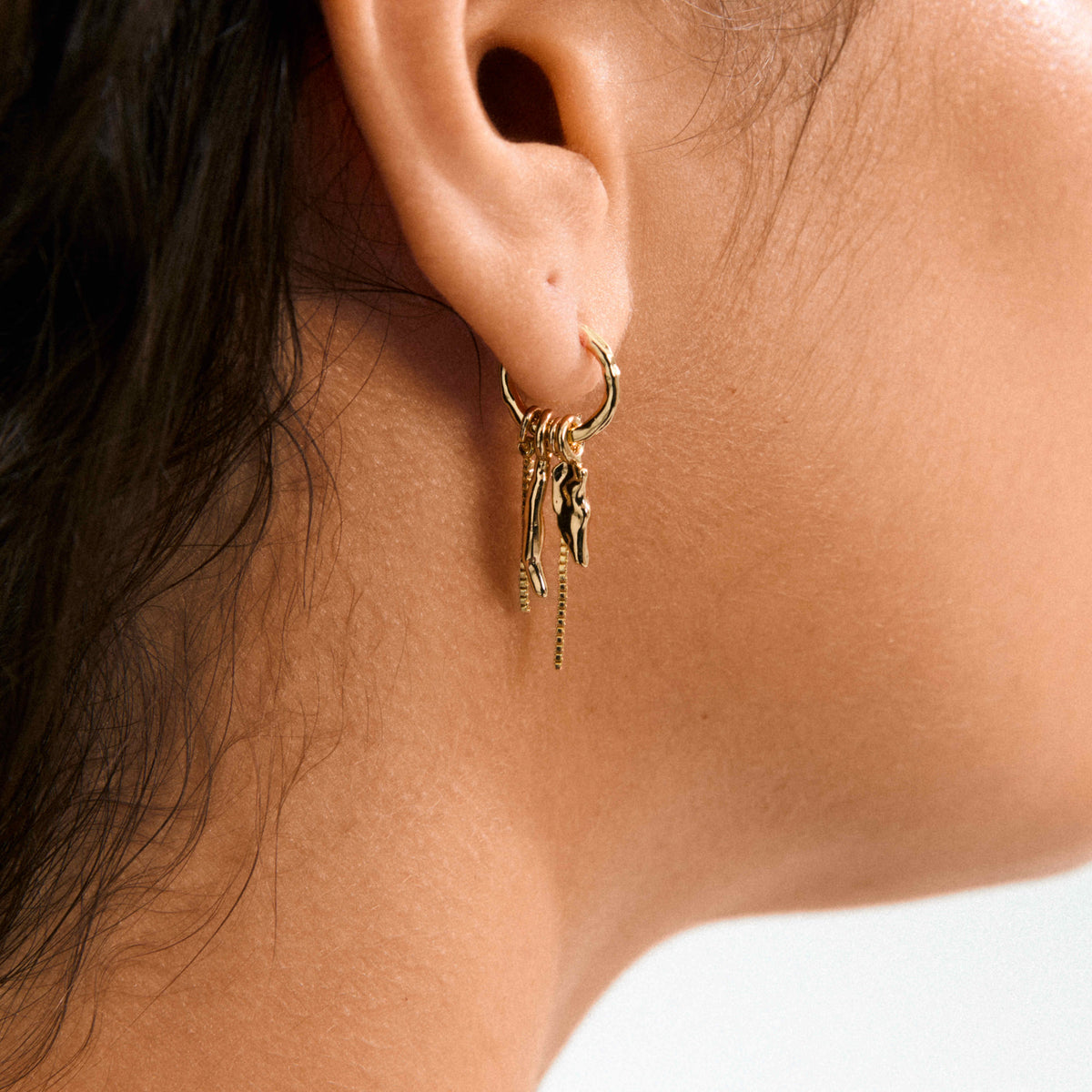 STERLING recycled pendants single earring