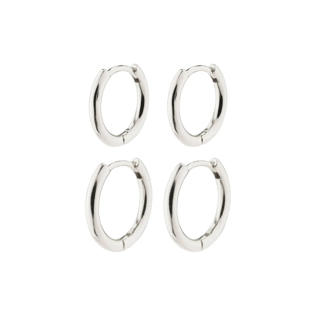 LEAF Recycled Hoop Earrings Set