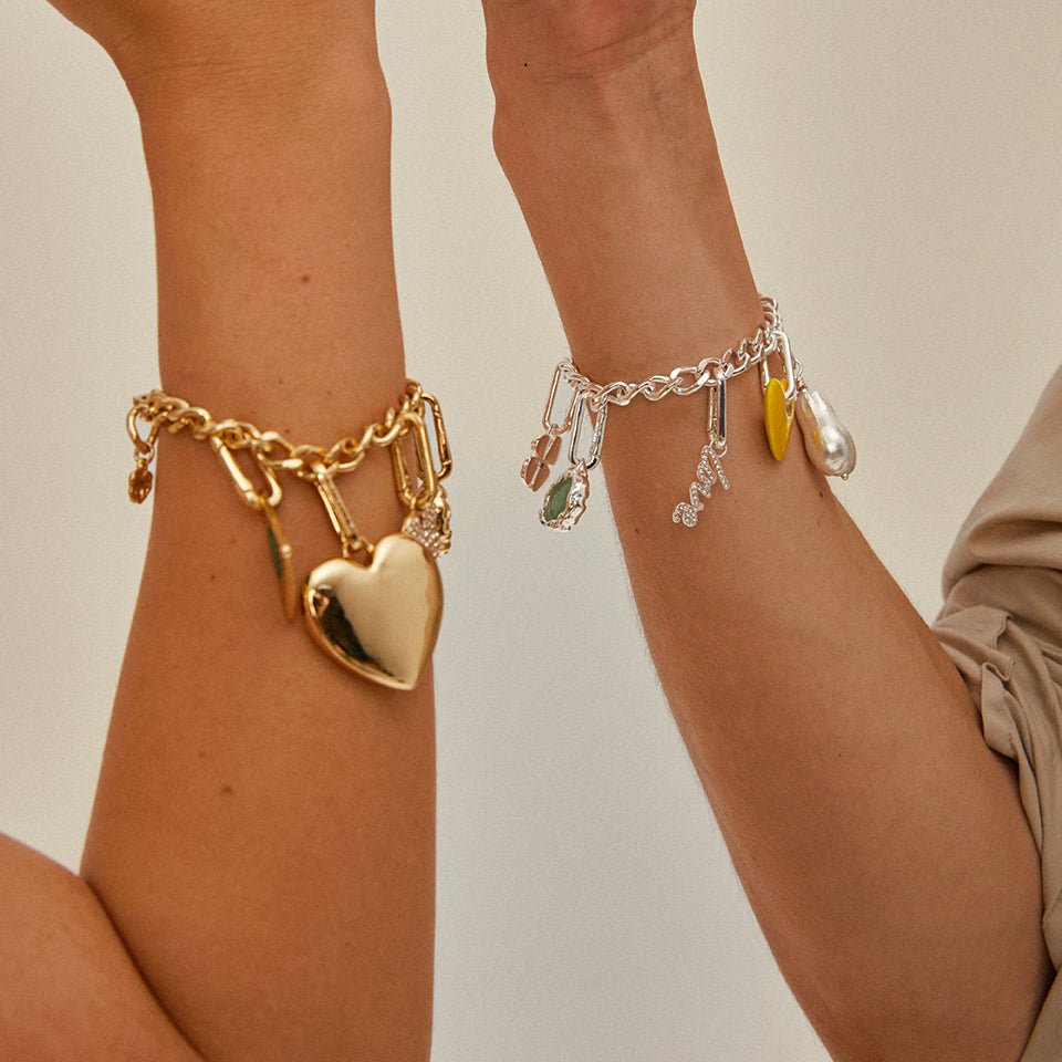 CHARM recycled curb chain bracelet
