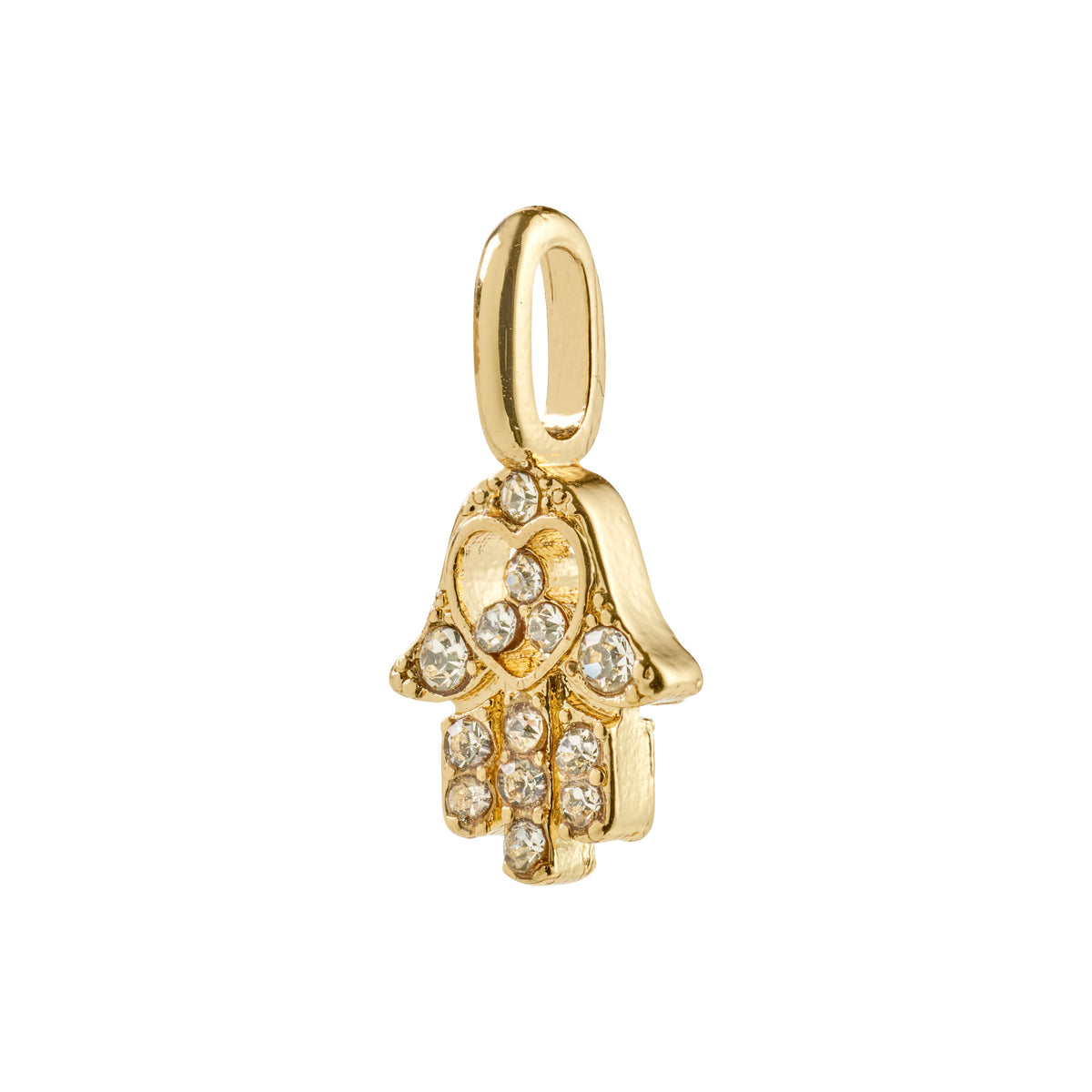 CHARM recycled mini crystal hamsa pendant