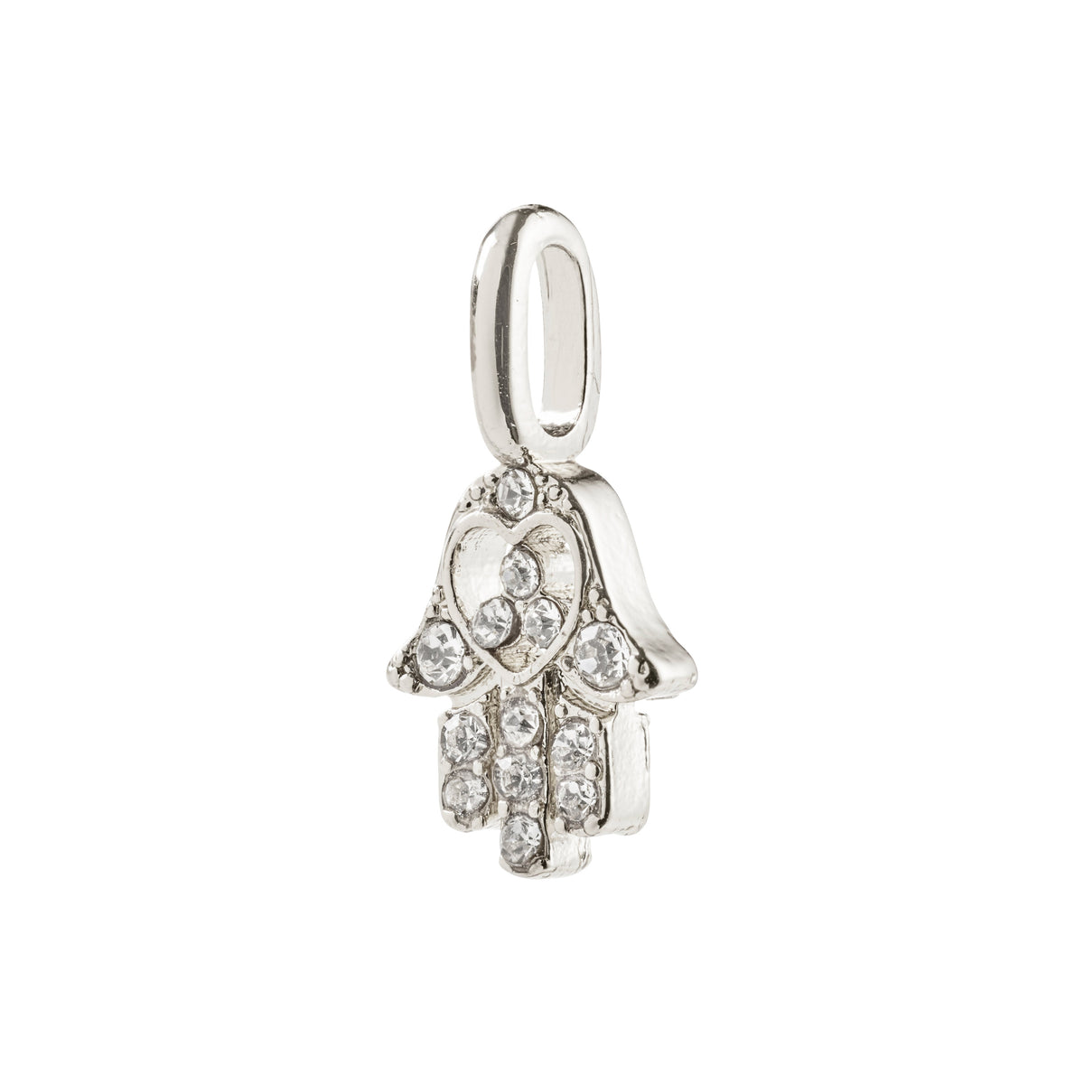 CHARM recycled mini crystal hamsa pendant