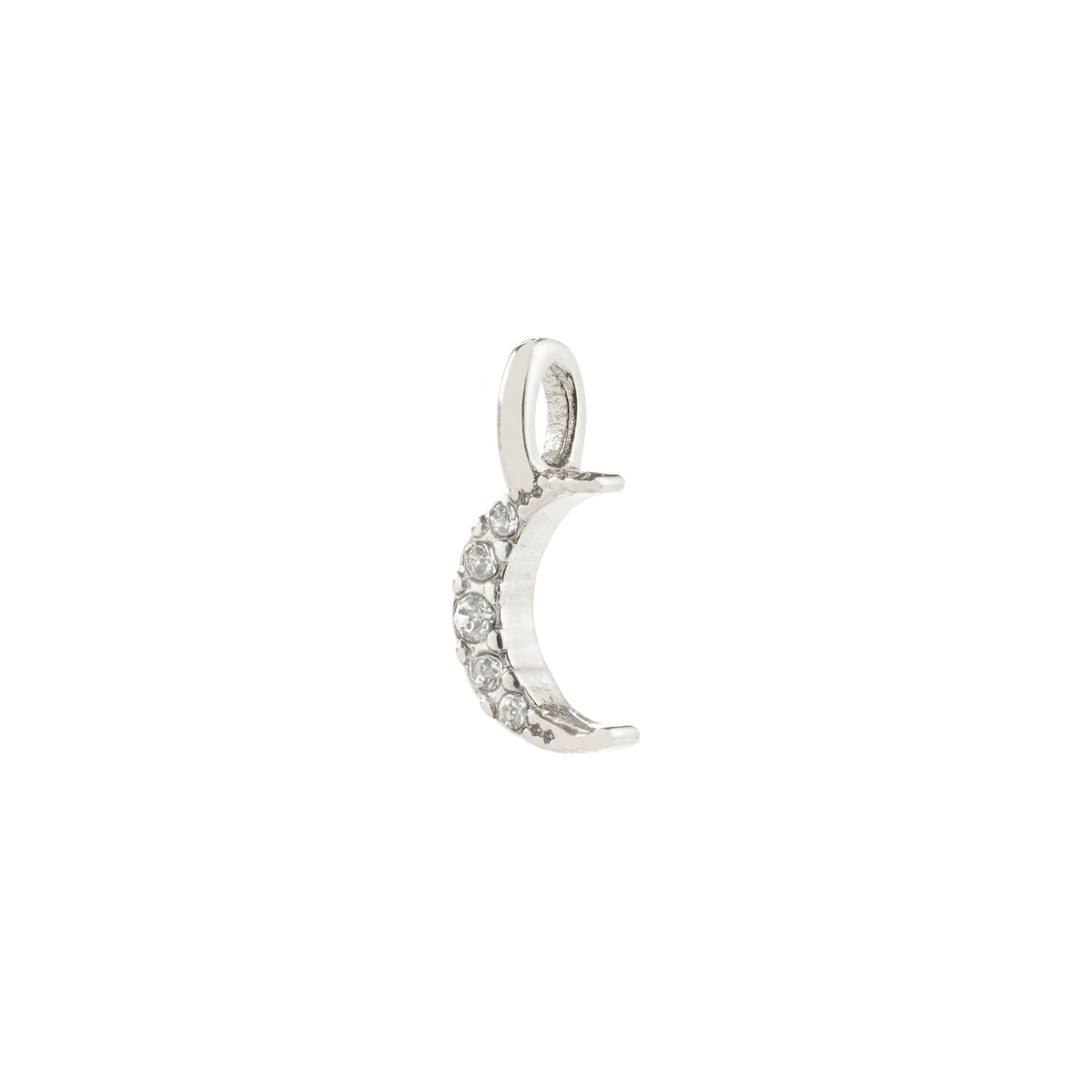 CHARM recycled mini crystal moon pendant