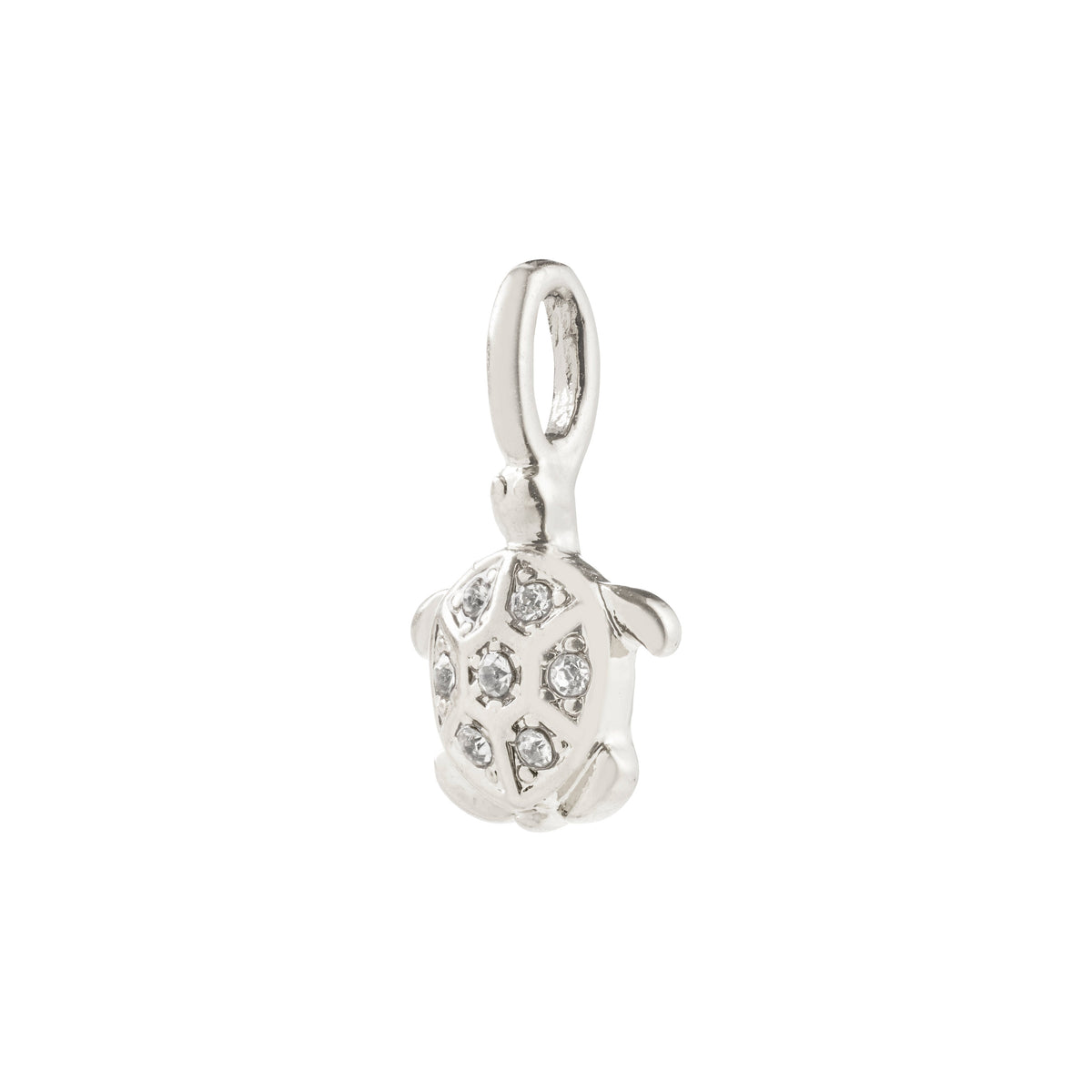 CHARM recycled mini crystal turtle pendant