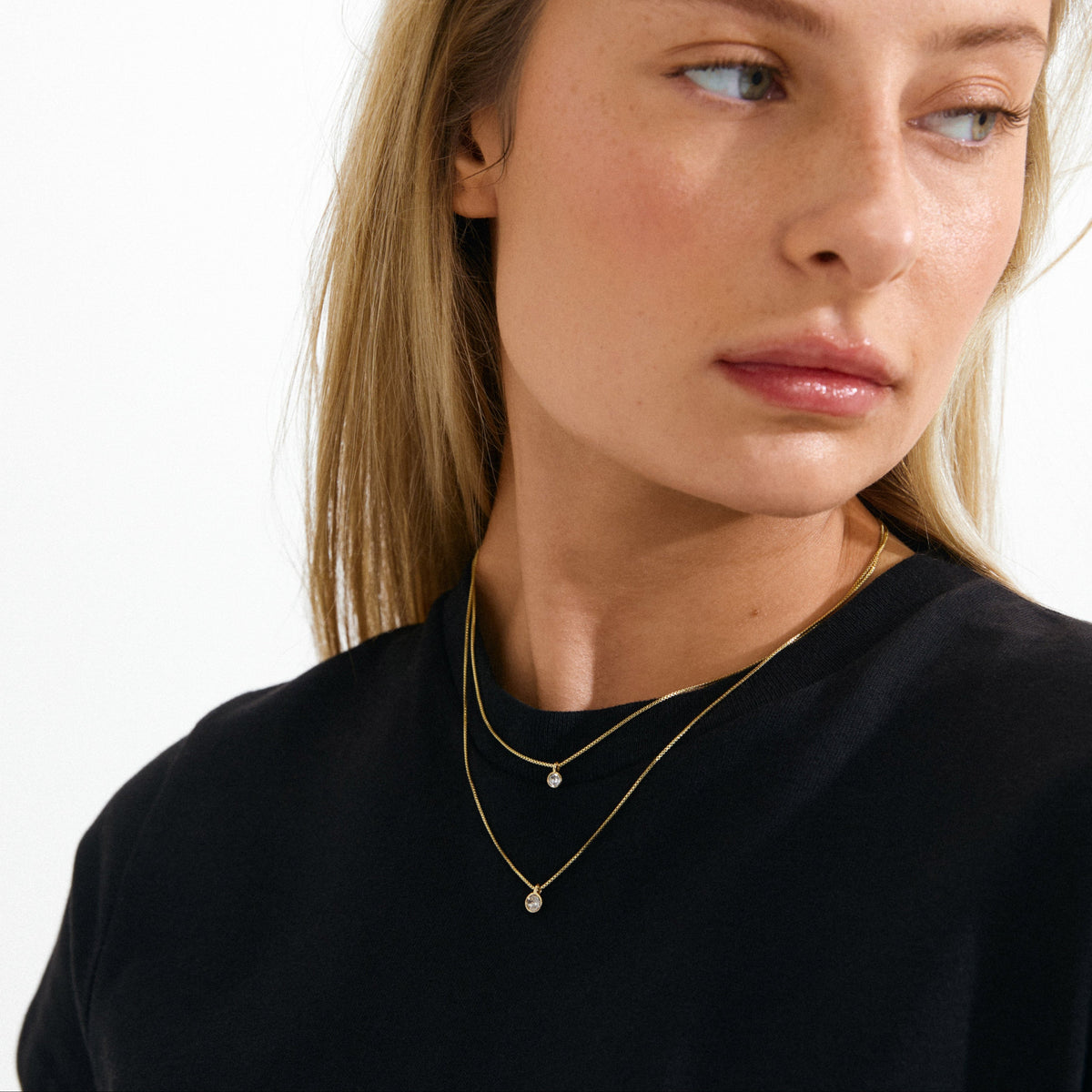 Lucia Double Crystal Necklace