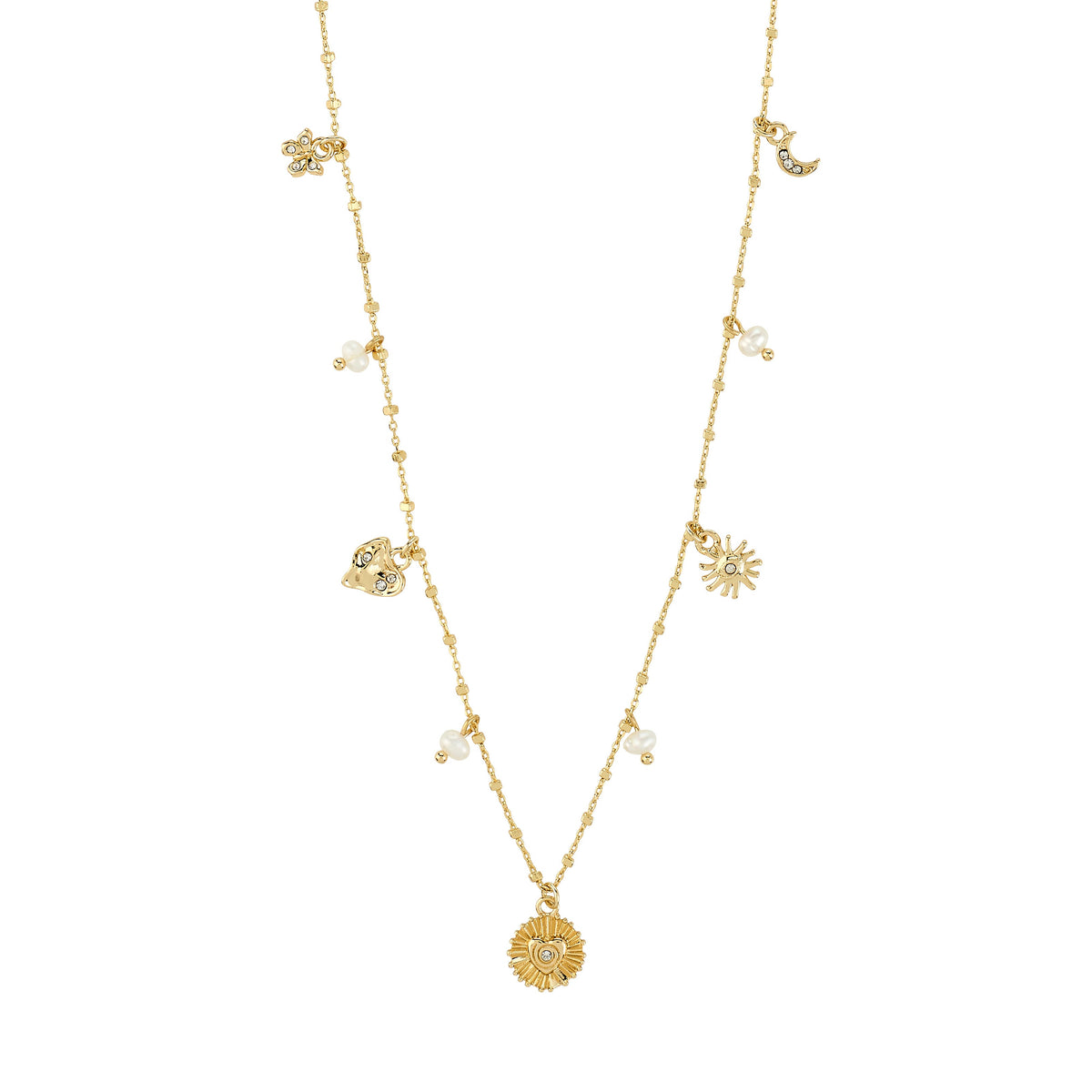 MYLAN recycled crystal charms necklace