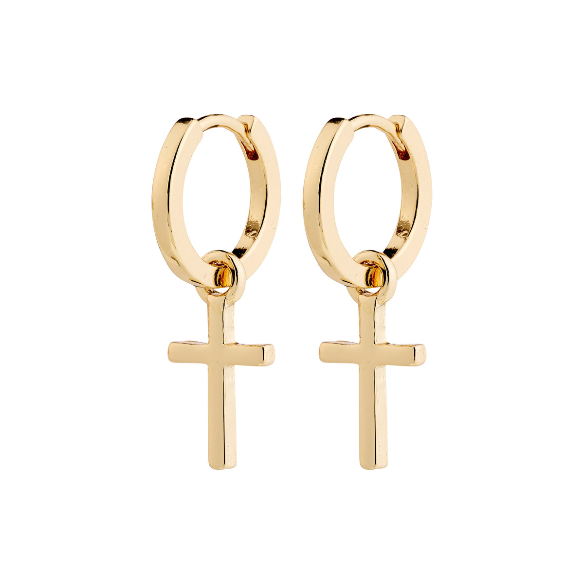 DAISY recycled cross pendant earrings