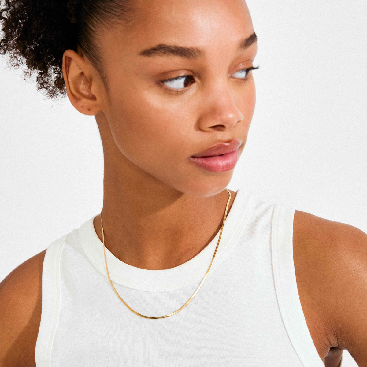 NIKITA recycled herringbone chain necklace