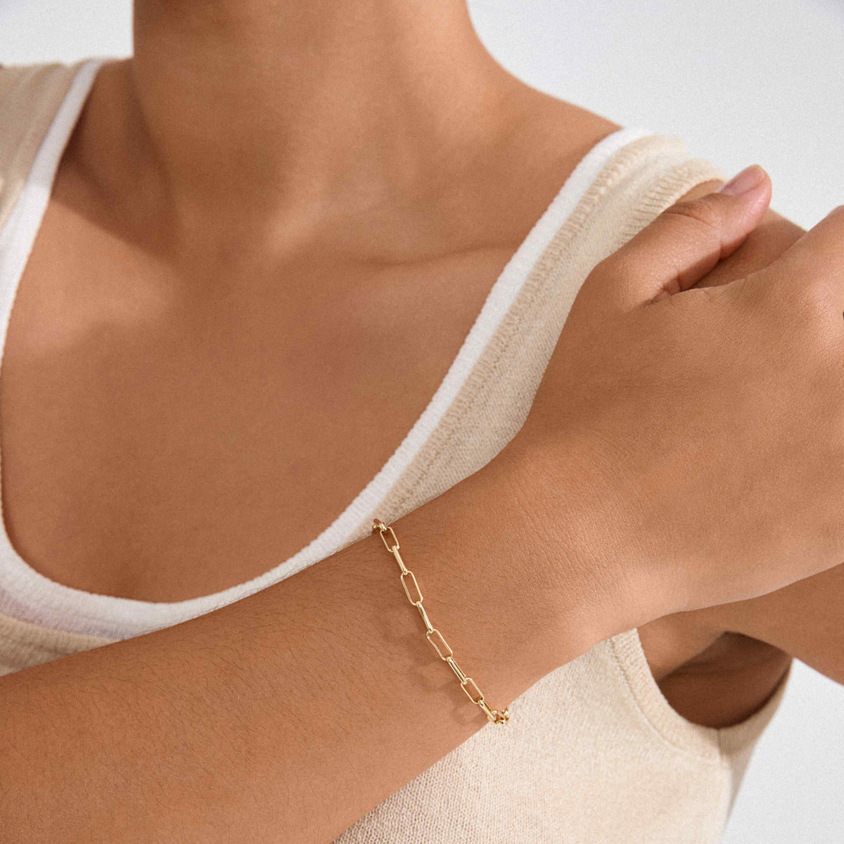 Ronja Recycled Paperclip Chain Bracelet