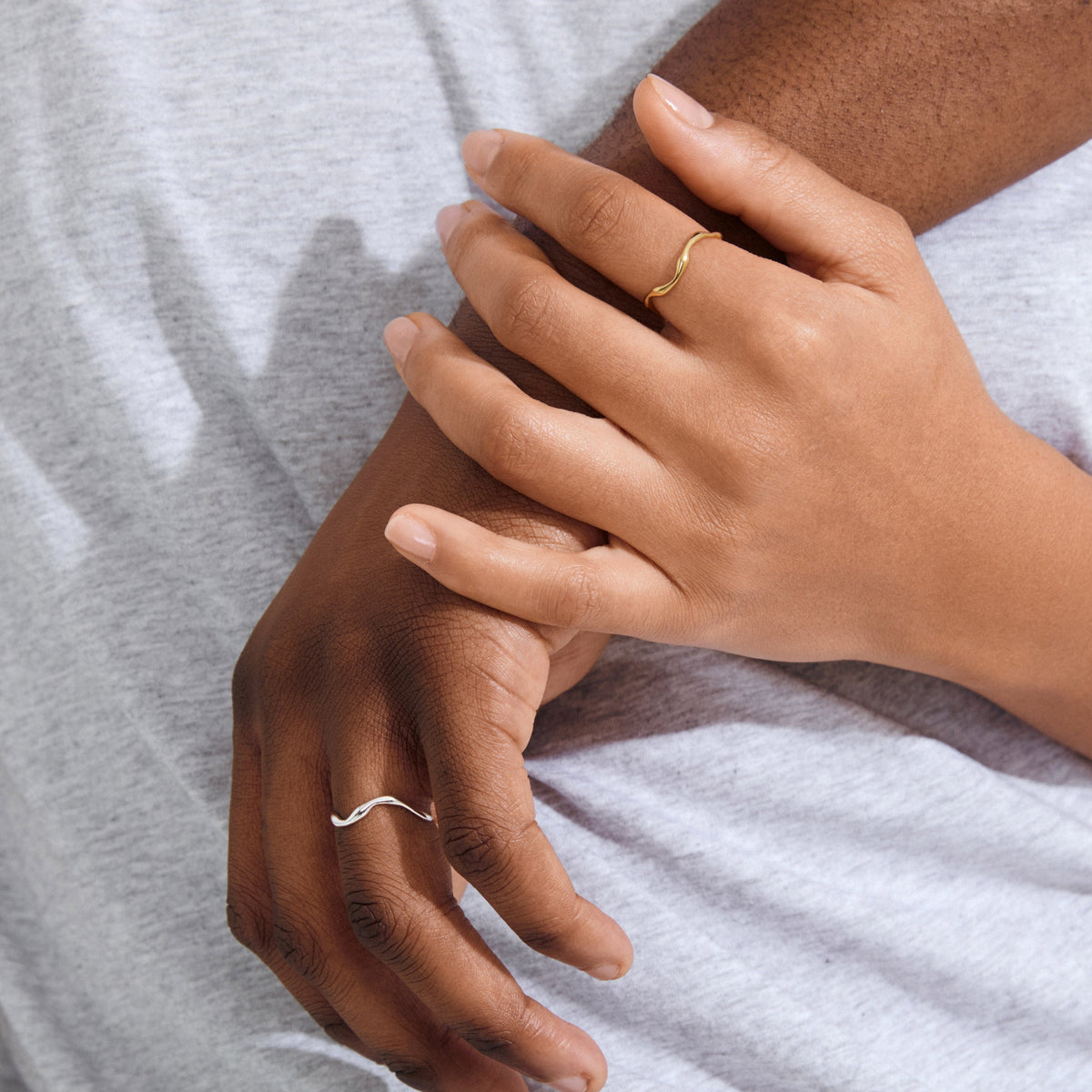 Lulu Recycled Organic Shaped Stack Ring
