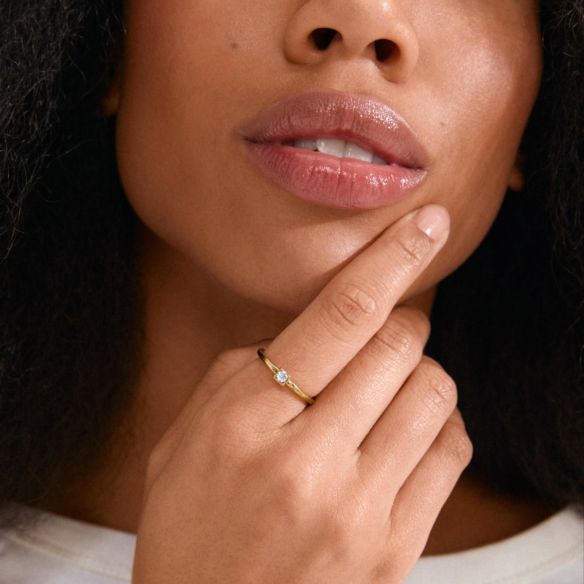 Lulu Recycled Crystal Stack Ring
