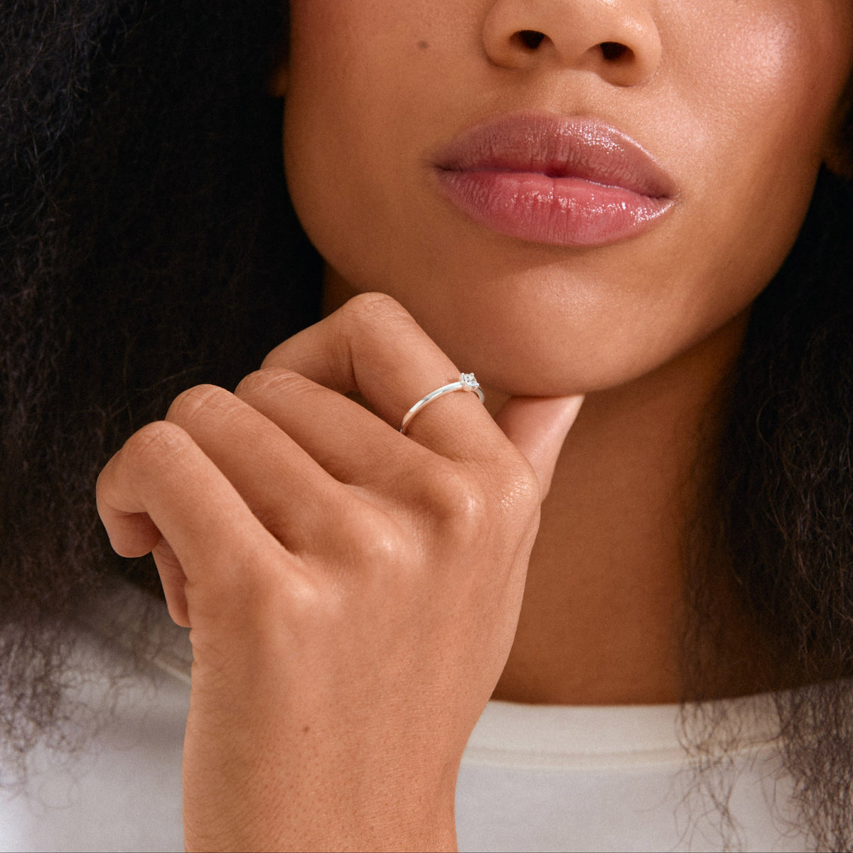 Lulu Recycled Crystal Stack Ring