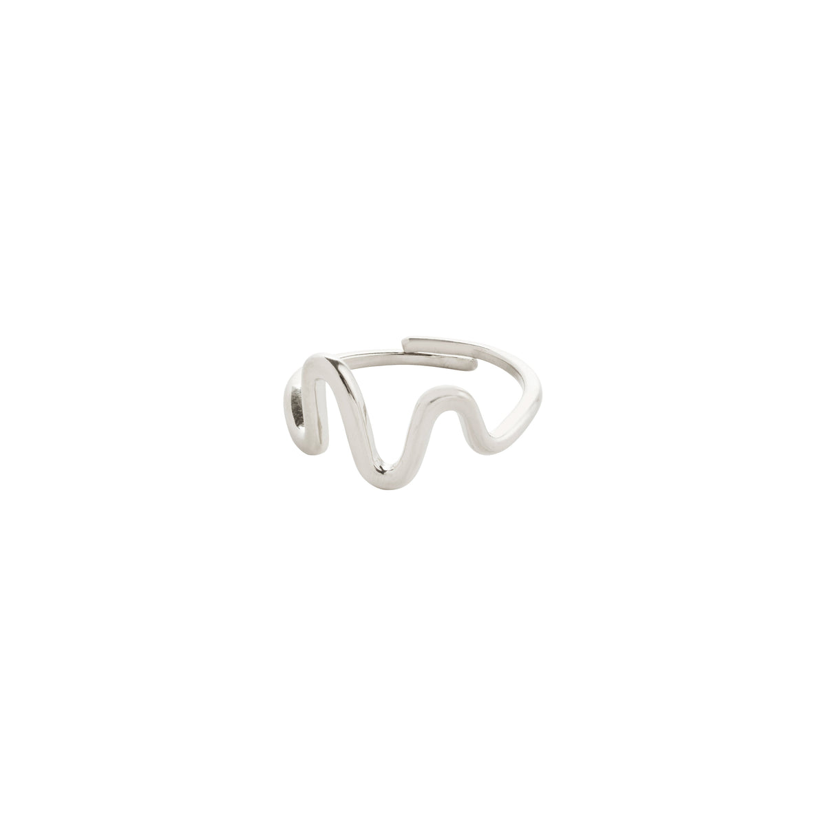 LULU recycled wavy stack ring