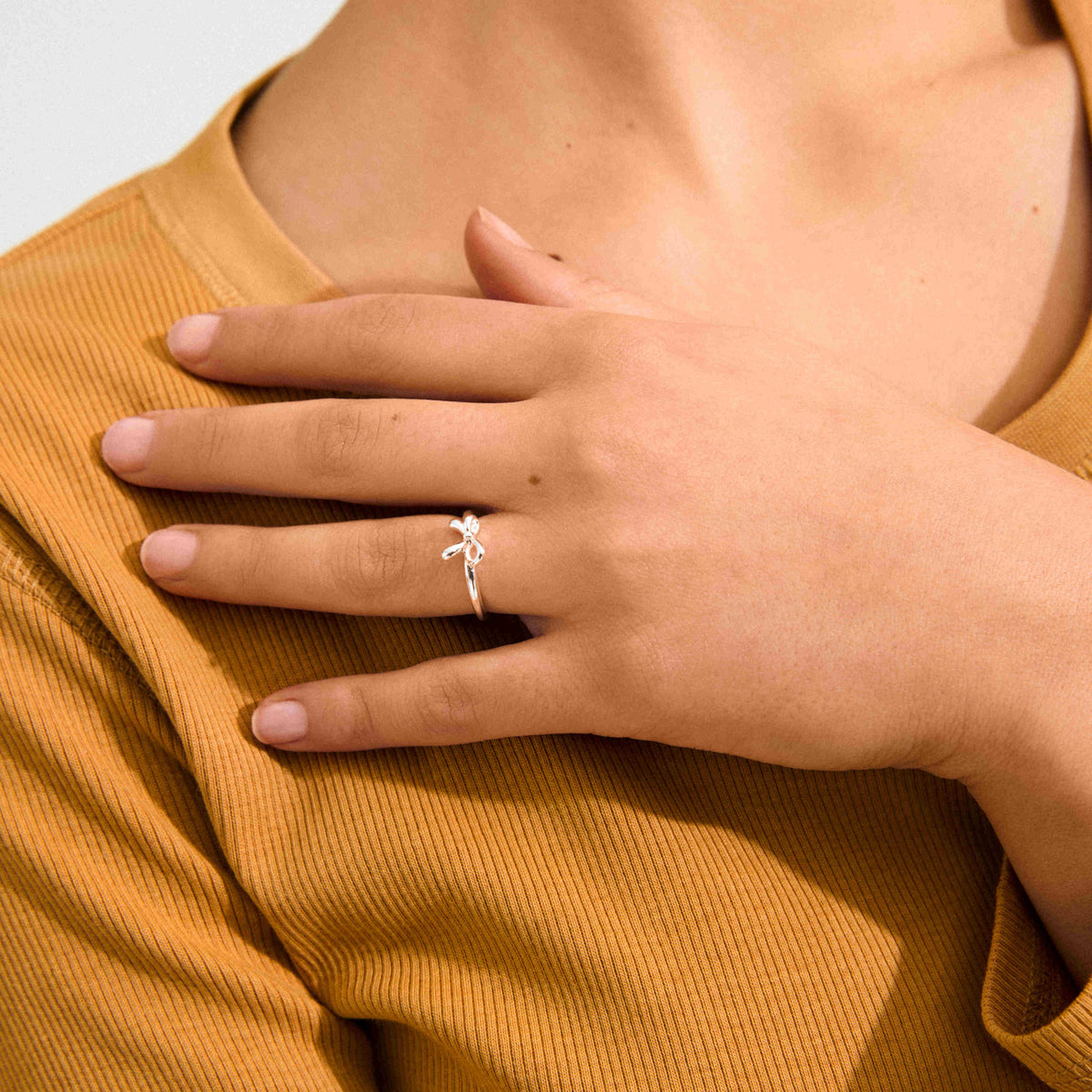 LULU recycled bow stack ring