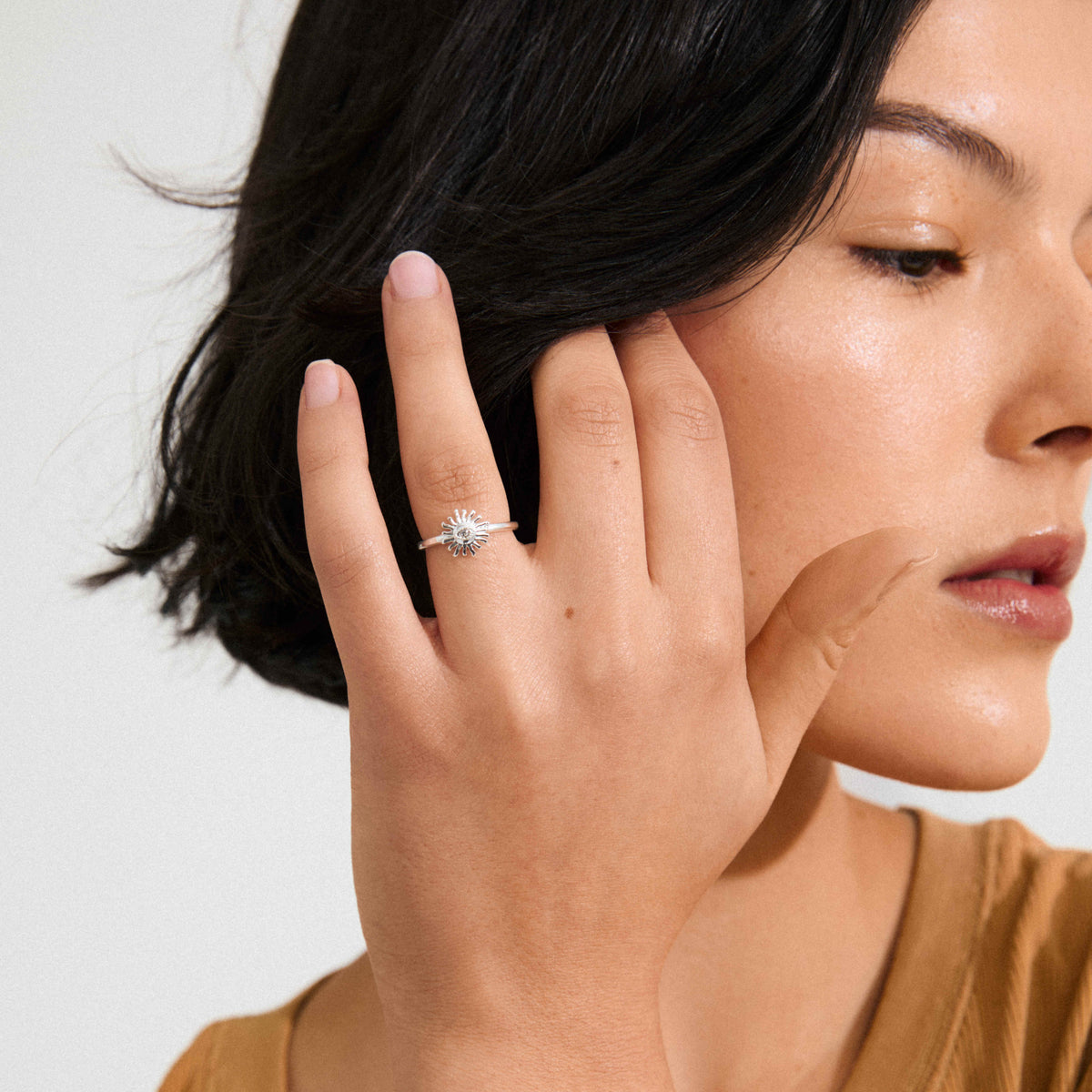 LULU recycled sun stack ring