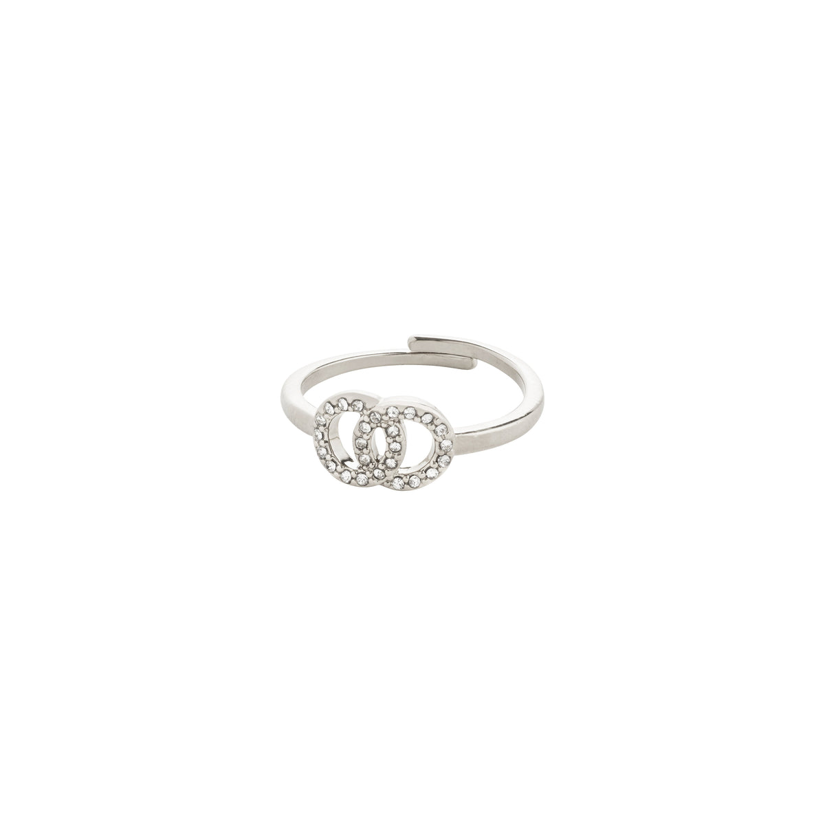 LULU recycled crystal halos stack ring