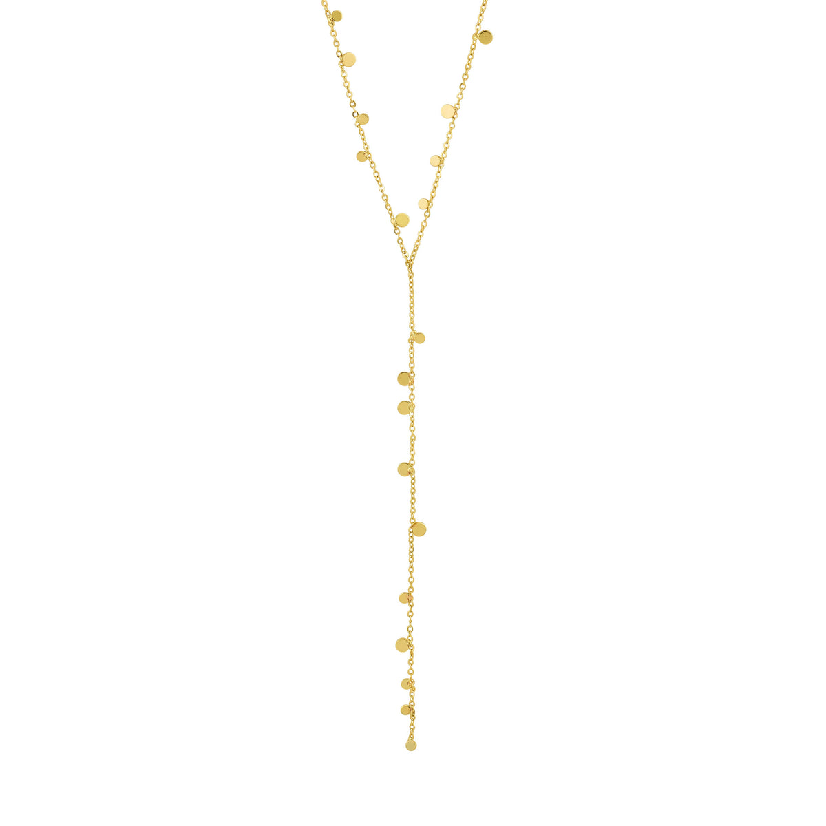 BAYLEN recycled tiny coins y-necklace