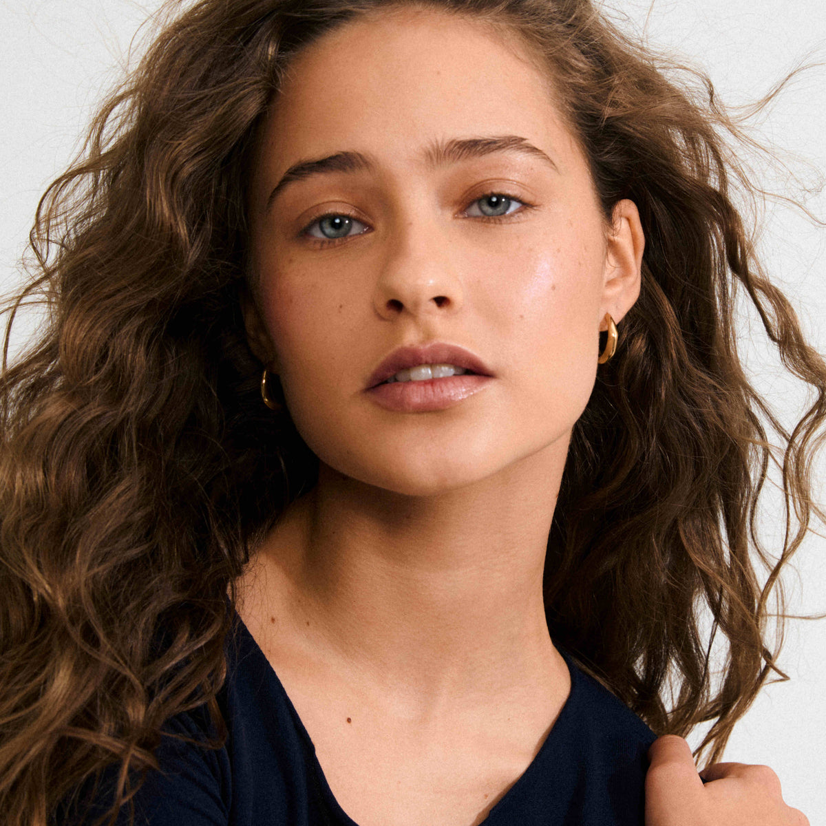 HARRISON recycled wavy hoop earrings